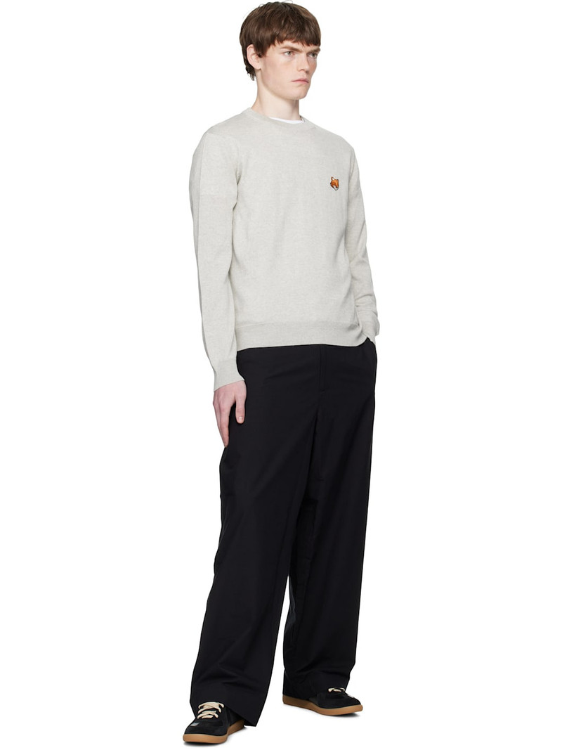 Maison Kitsuné Gray Bold Fox Head Patch Regular Sweater outlook