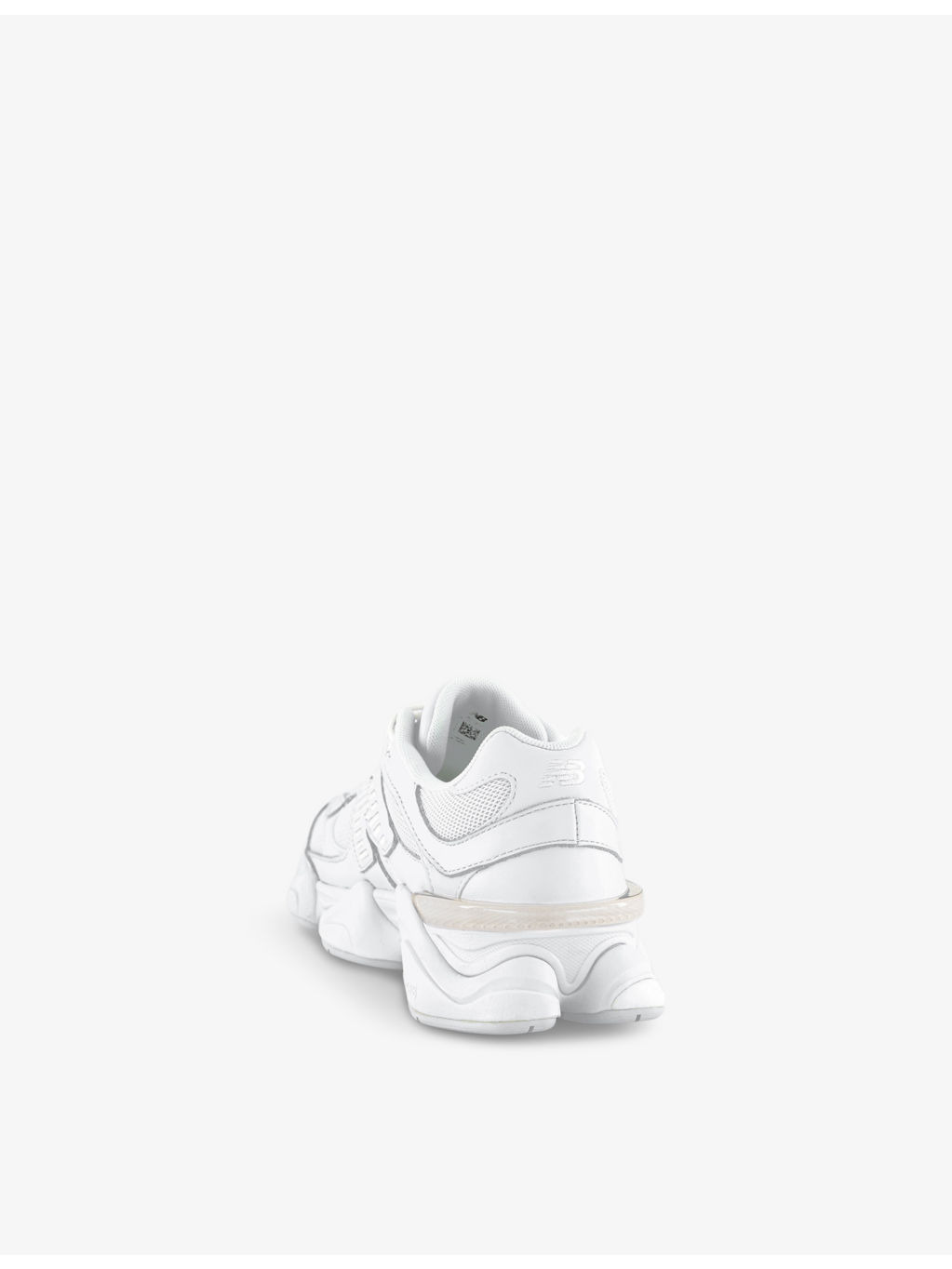 9060 brand-patch leather and mesh low-top trainers - 4