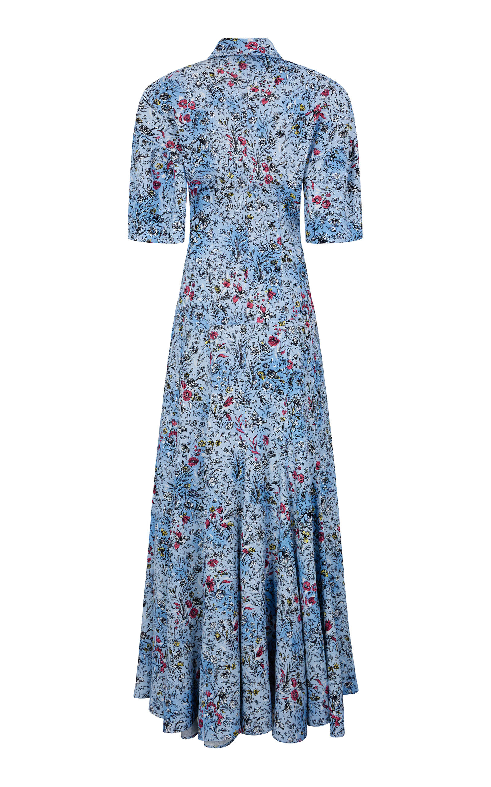 Zipped Crepe Maxi Dress multi - 3