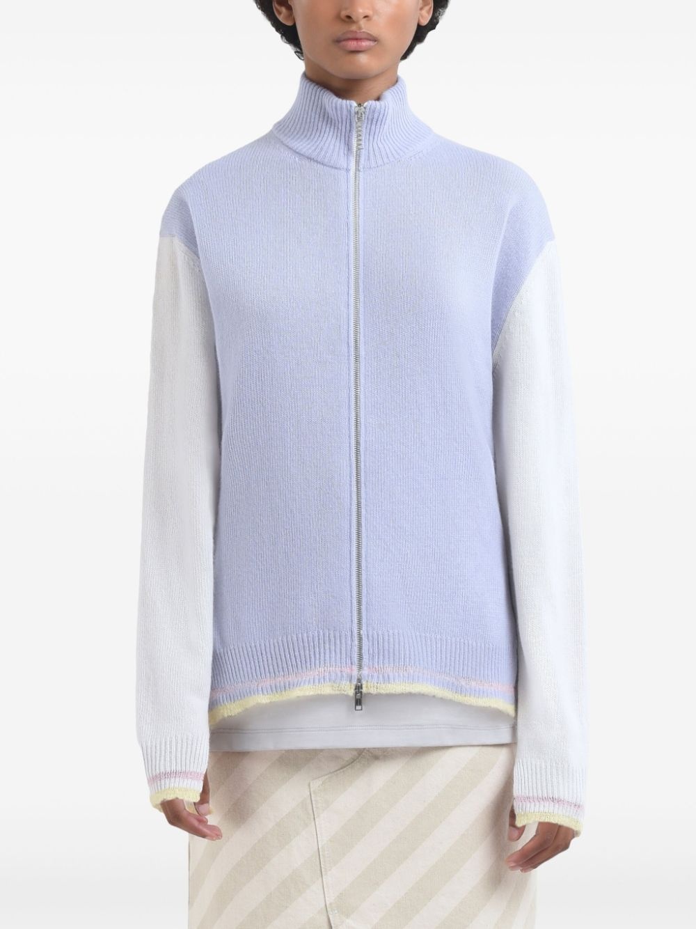 intarsia cardigan - 2