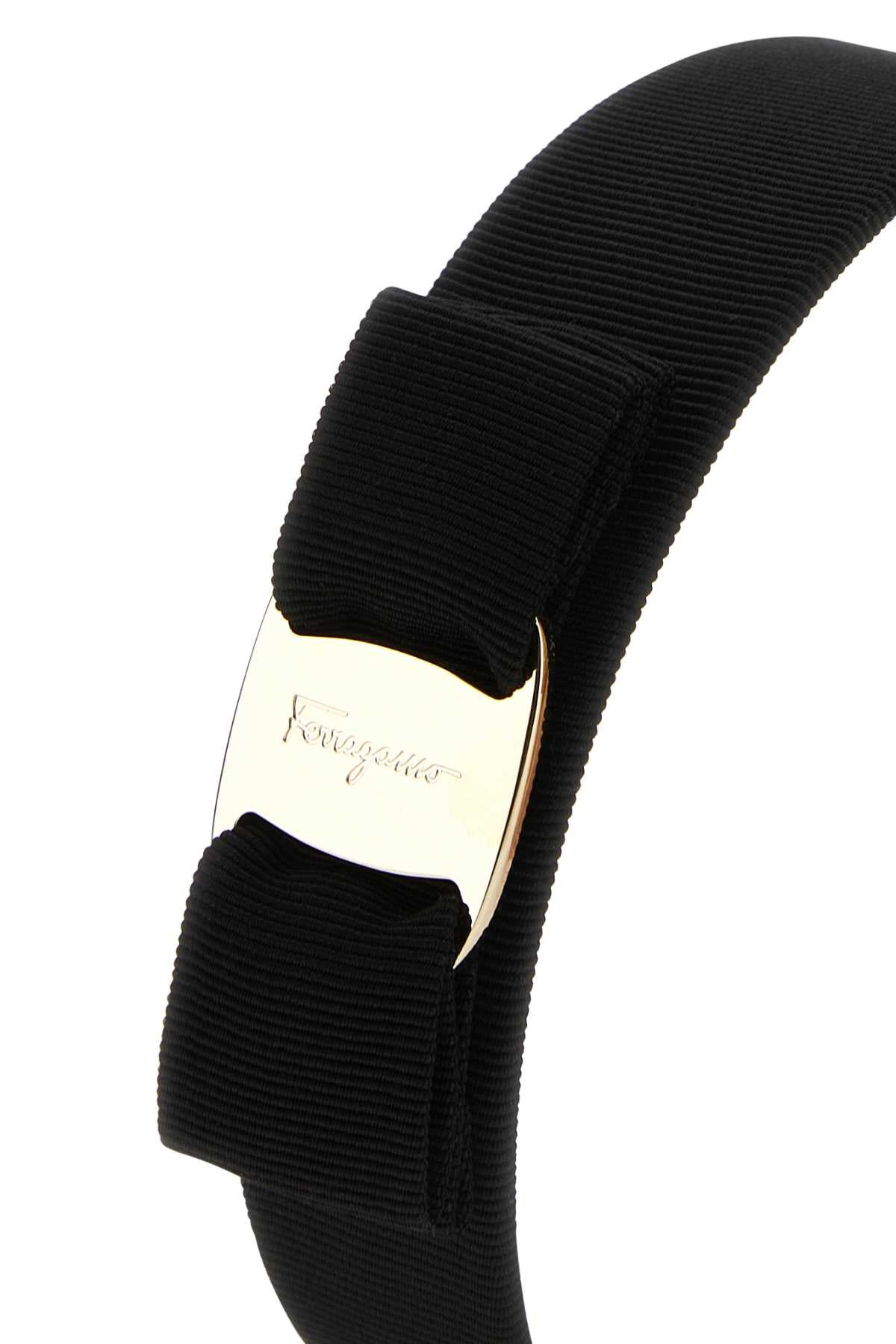 Salvatore Ferragamo Women Black Fabric Hairband - 2