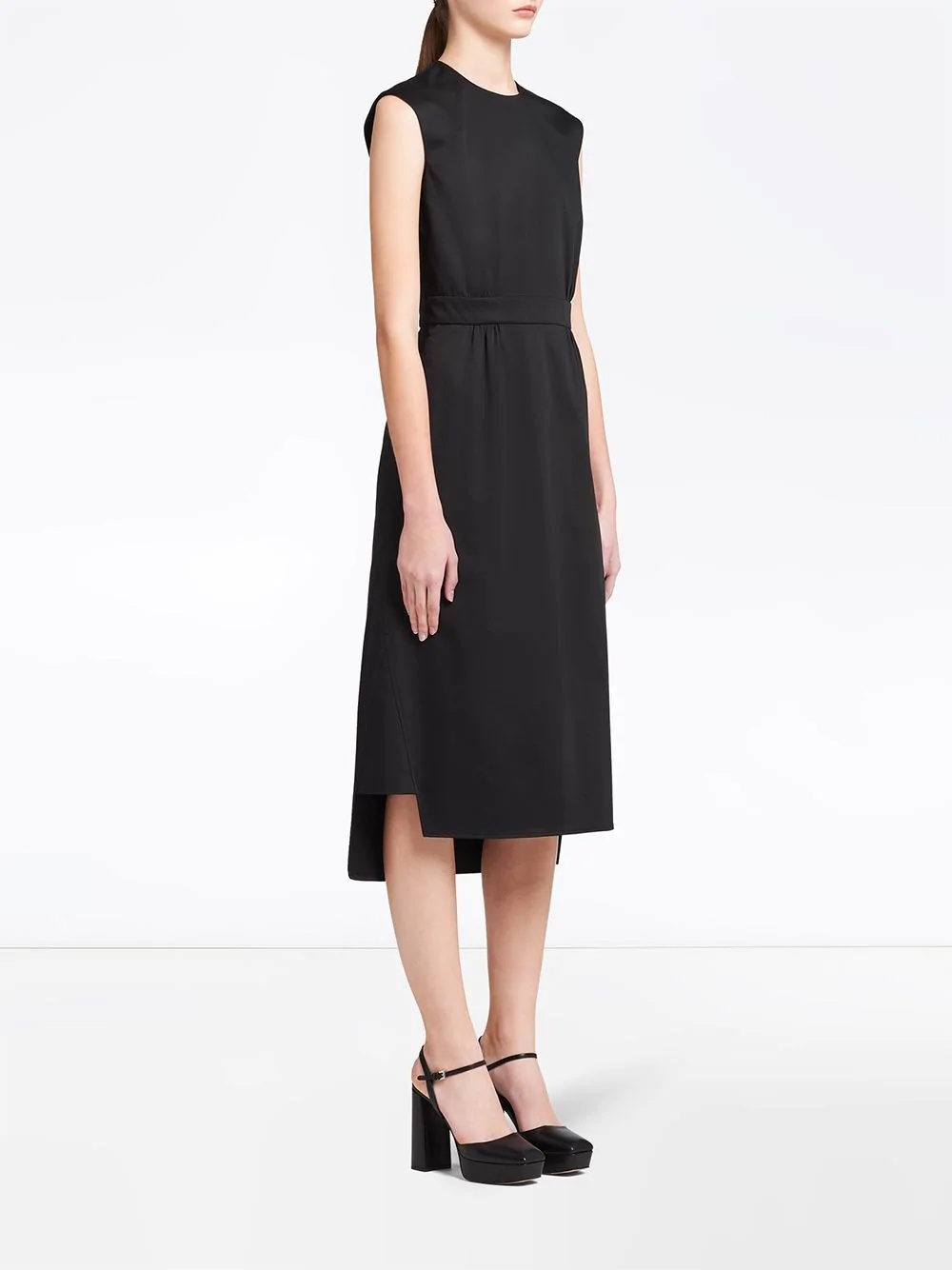 step-hem sleeveless midi-dress - 3