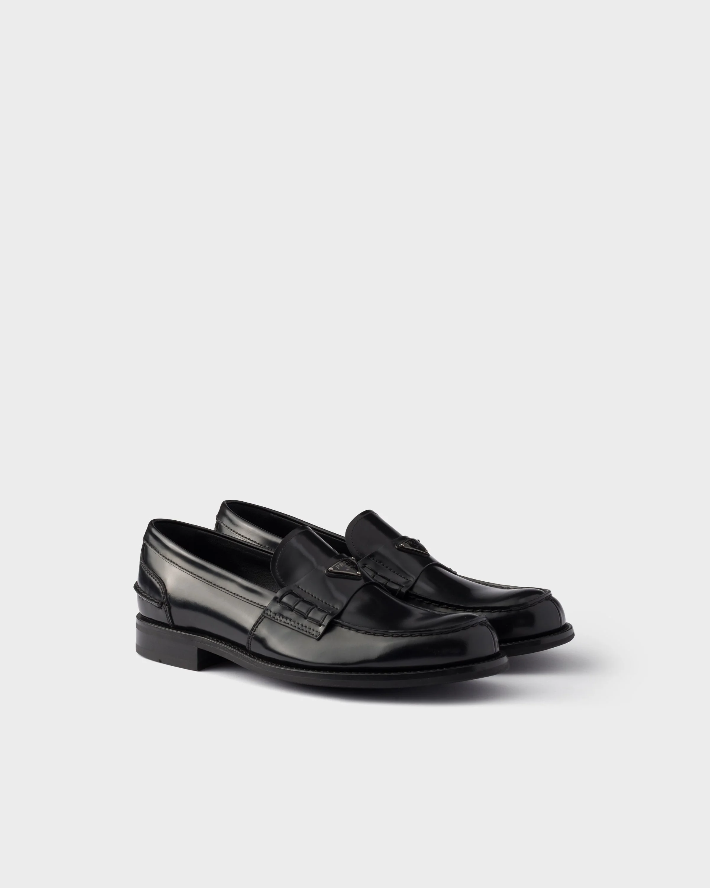 Brushed leather loafers - 1