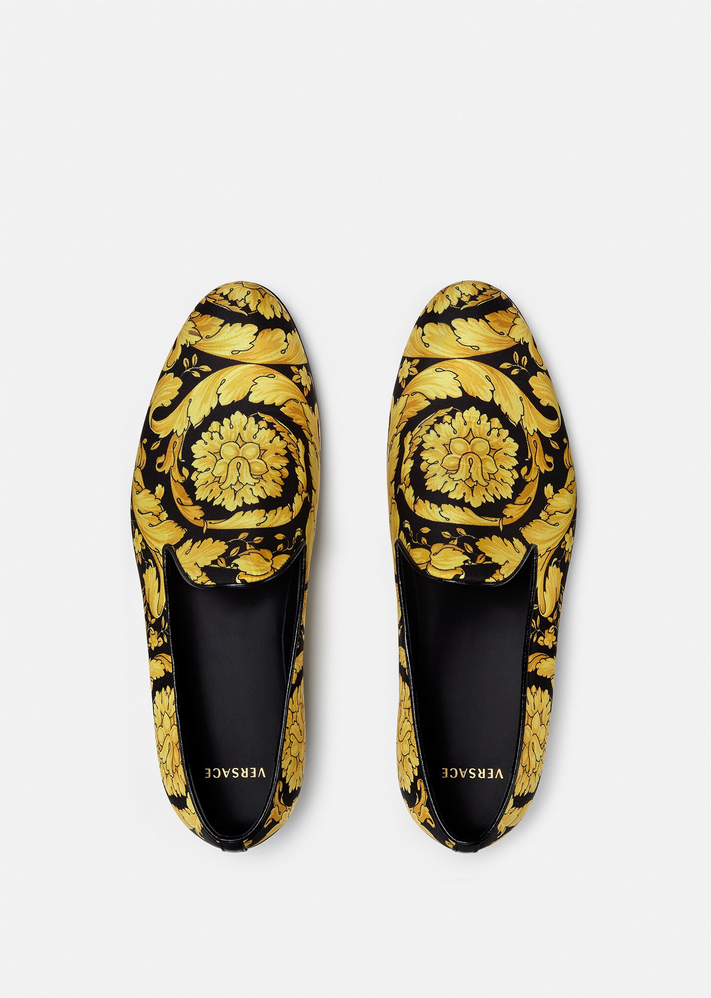 Barocco Print Silk Slippers - 5