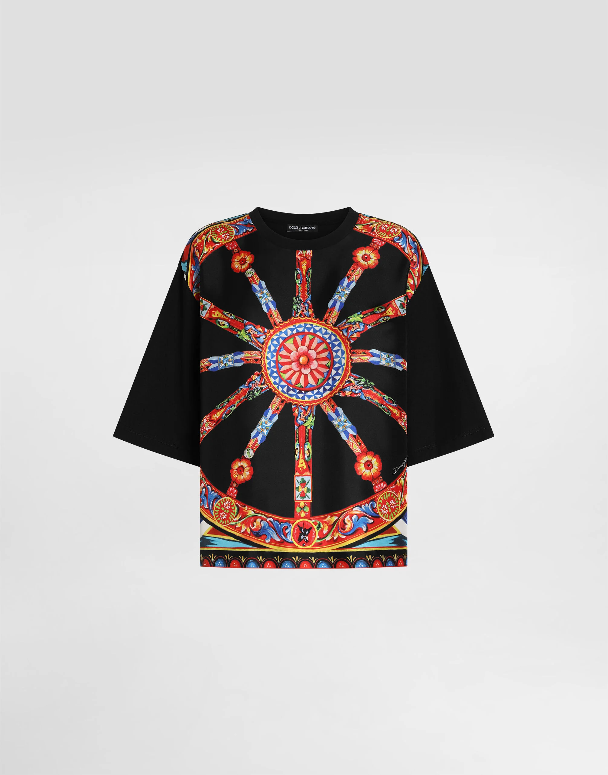 Carretto-print jersey t-shirt - 1