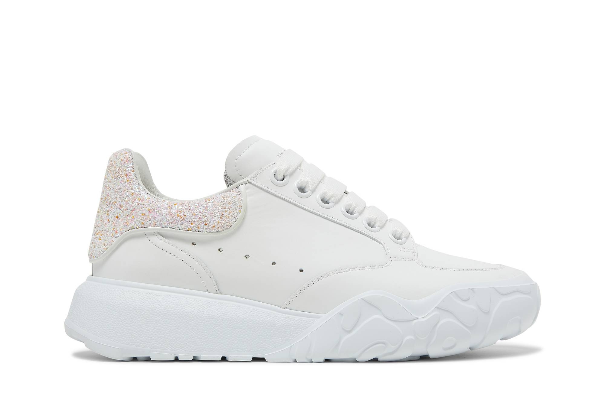 Alexander McQueen Wmns Court Trainer 'White Pink Glitter' - 1