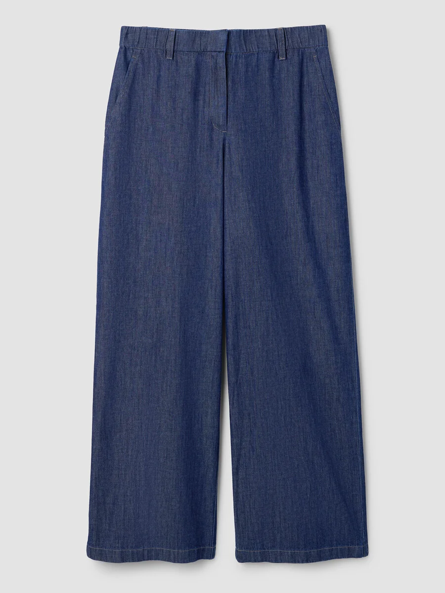 Lightweight Organic Cotton Denim Full-Length Trouser - 1