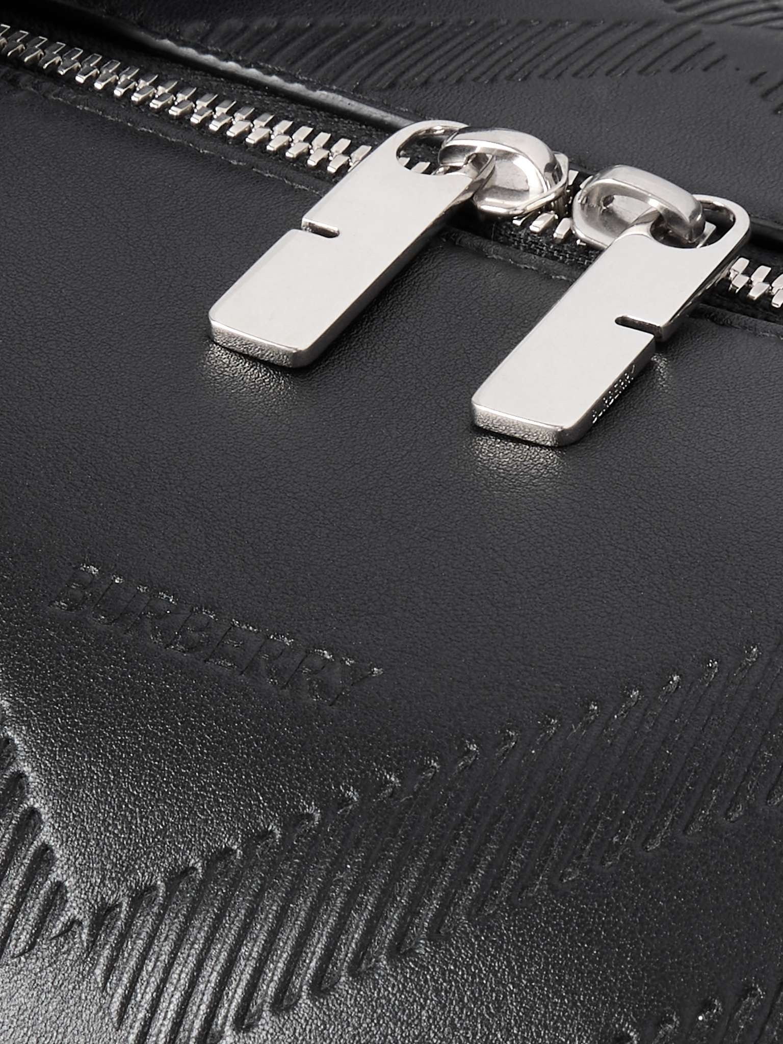 Embossed Full-Grain Leather Weekend Bag - 5
