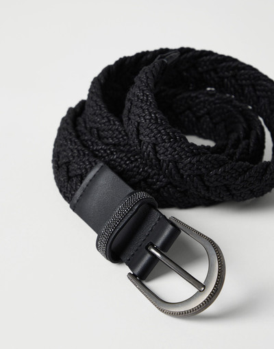 Brunello Cucinelli Braided belt with shiny loop outlook