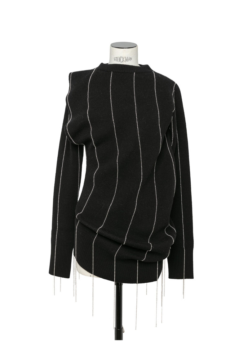 sacai Chalk Stripe Knit Pullover outlook