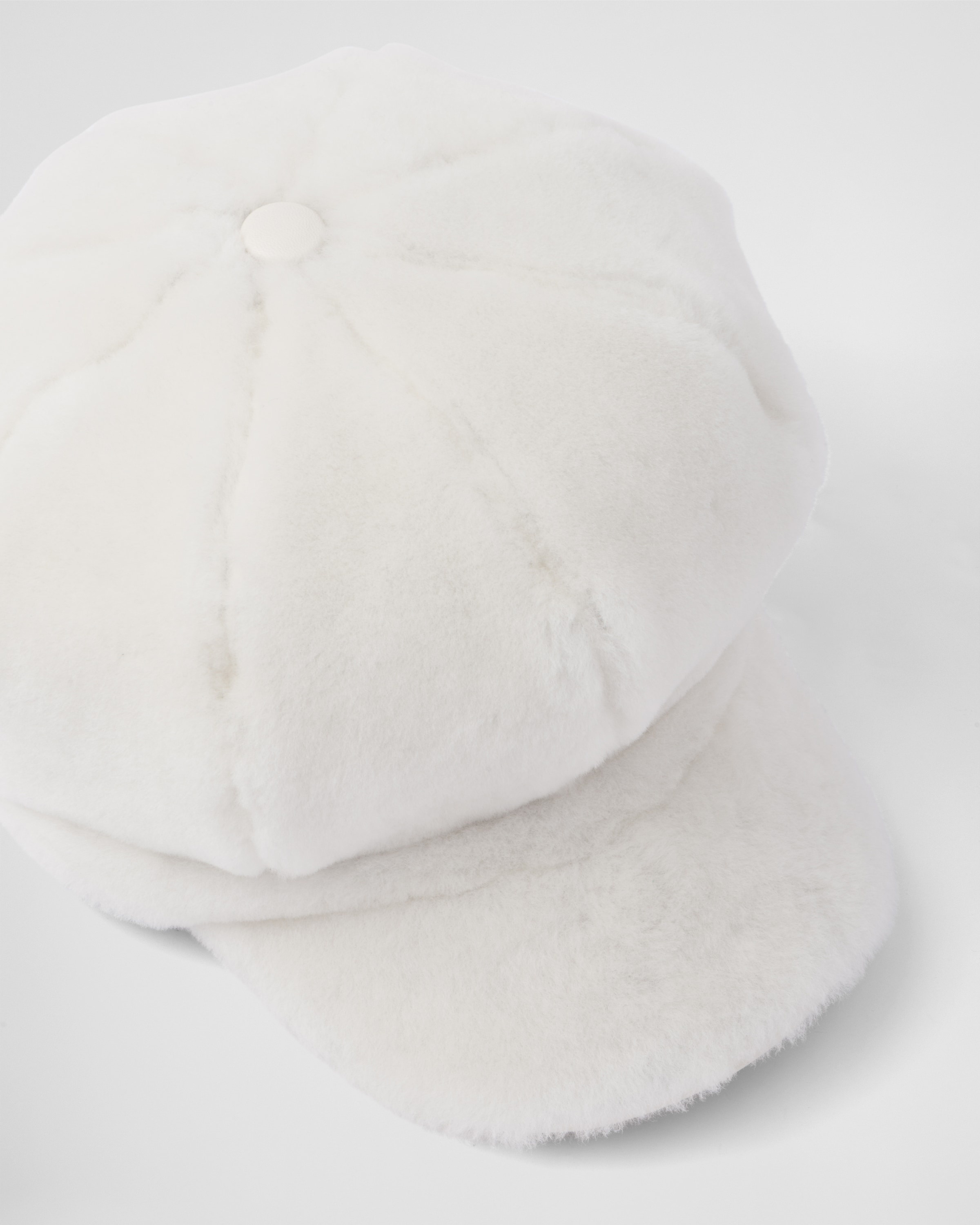 Shearling newsboy cap - 4