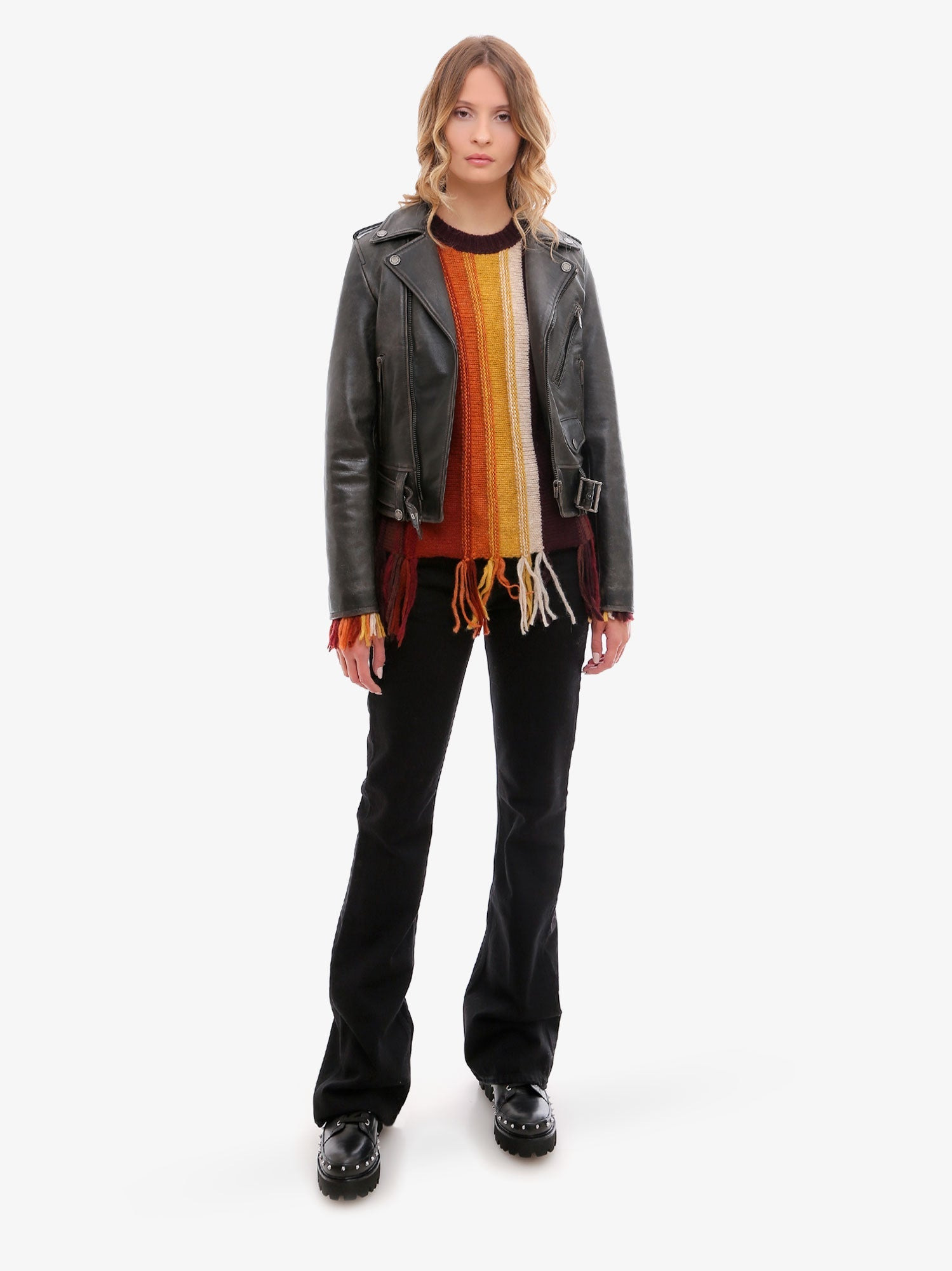 Slim Fit Destiny Lived-In Effect Leather Biker - 2