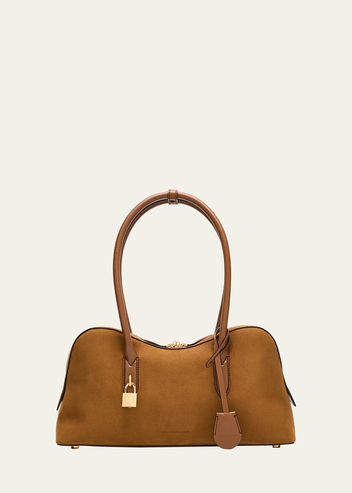 Zip Vegan Suede Shoulder Bag - 1