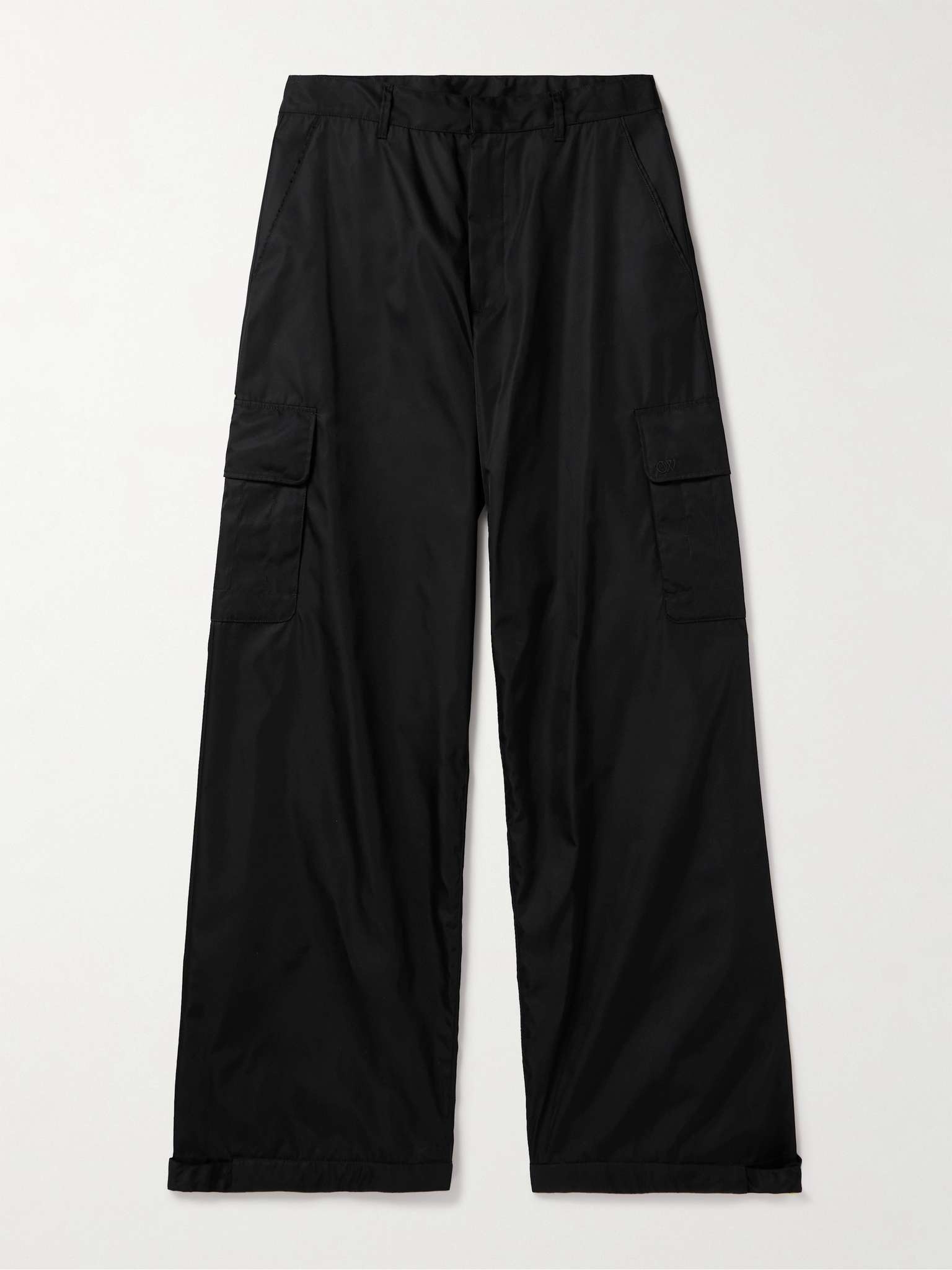 Straight-Leg Embroidered Shell Cargo Pants - 1