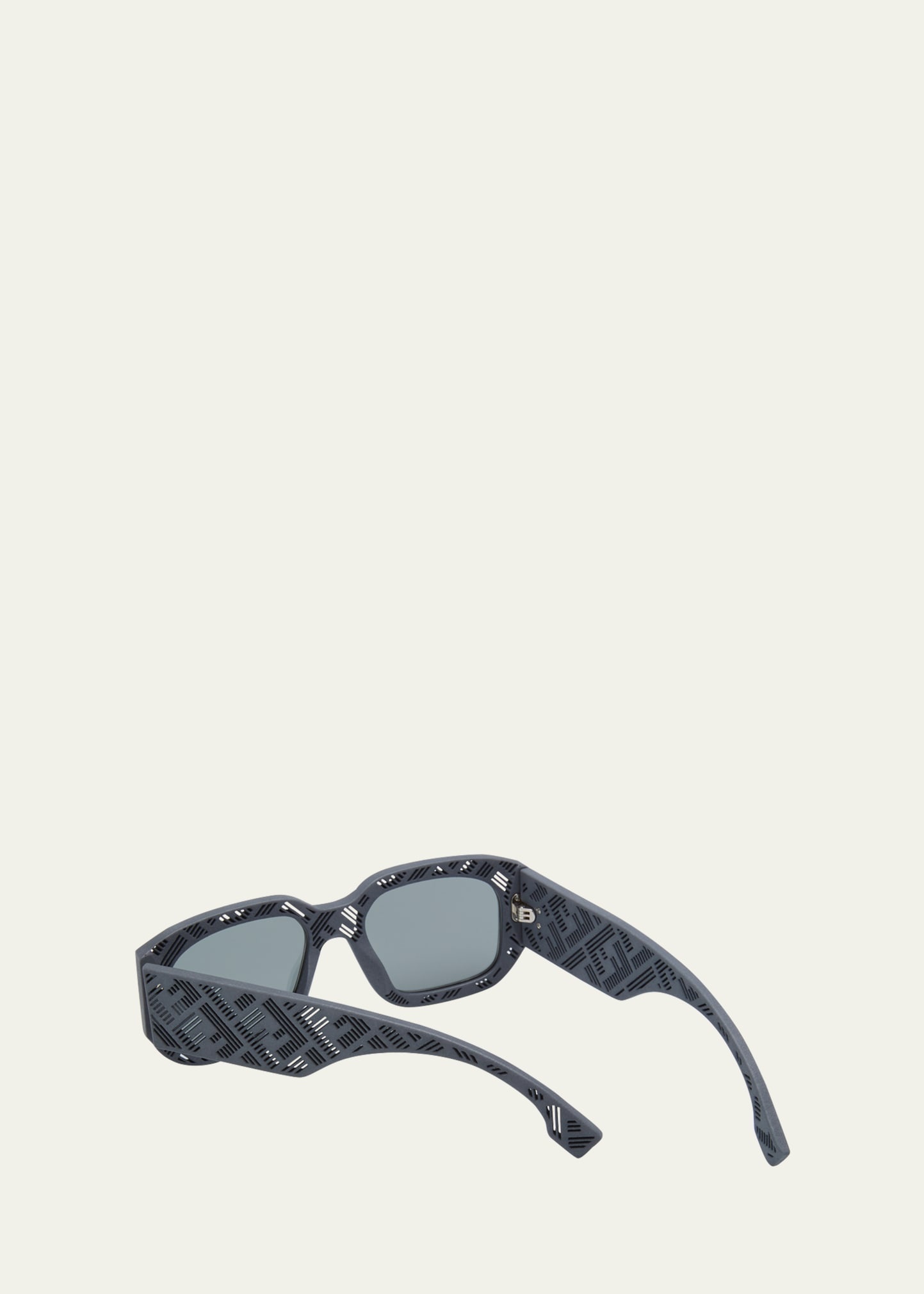 Men's Fendi Shadow Acetate Rectangle Sunglasses - 2