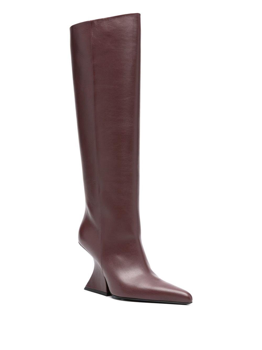 70mm pointed-toe sculpted-heel boots - 2