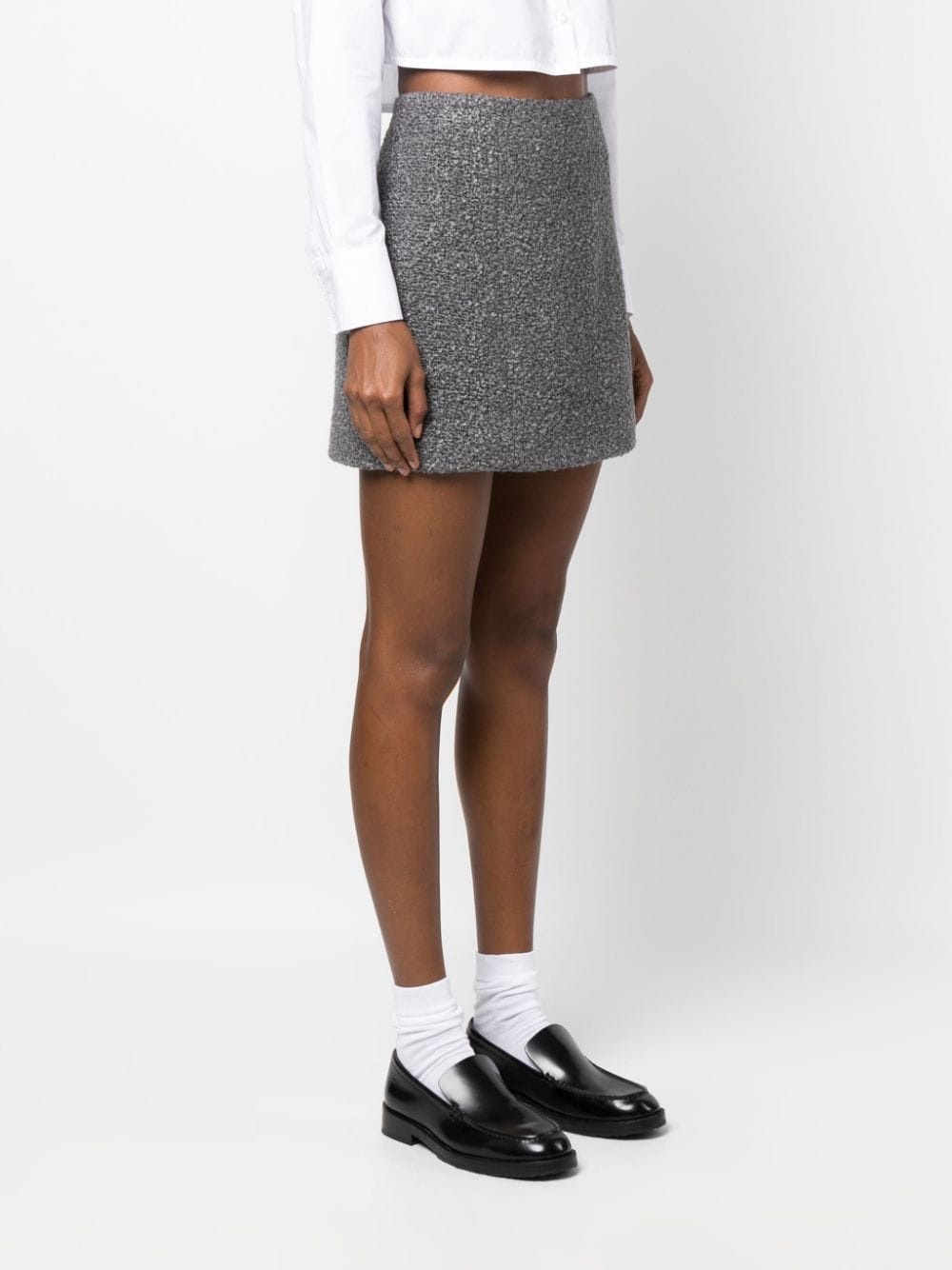 textured-knit mini skirt - 3