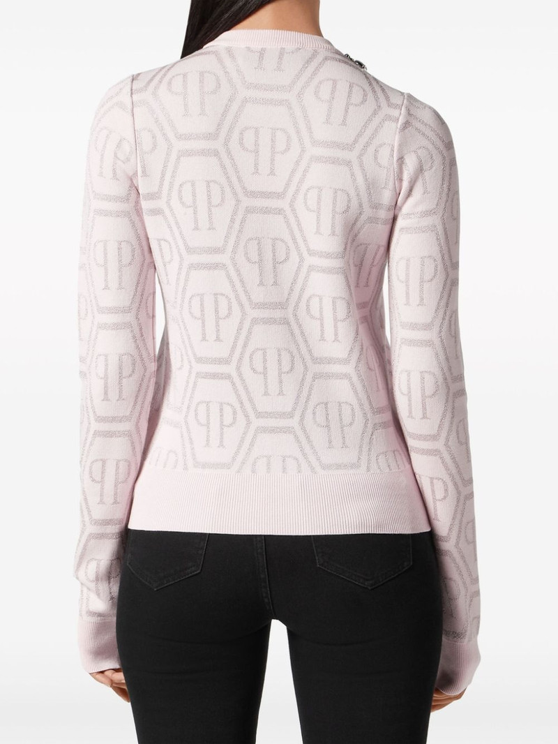 monogram crystal-embellished jumper 4