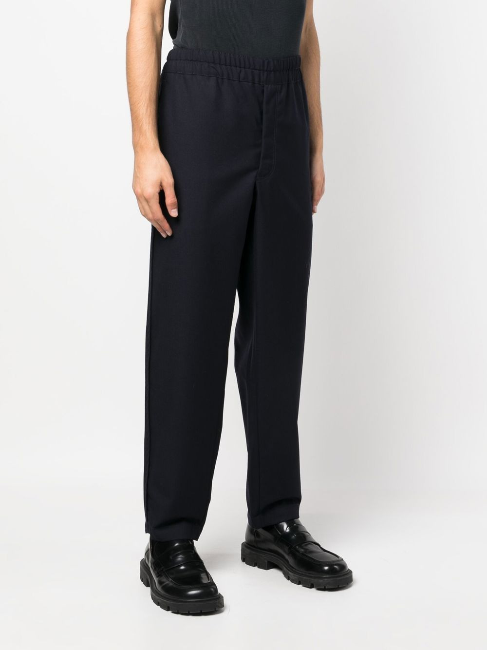 straight-leg wool trousers - 3