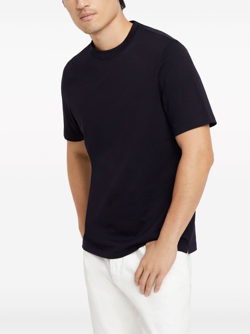 crew-neck cotton jersey T-shirt - 3