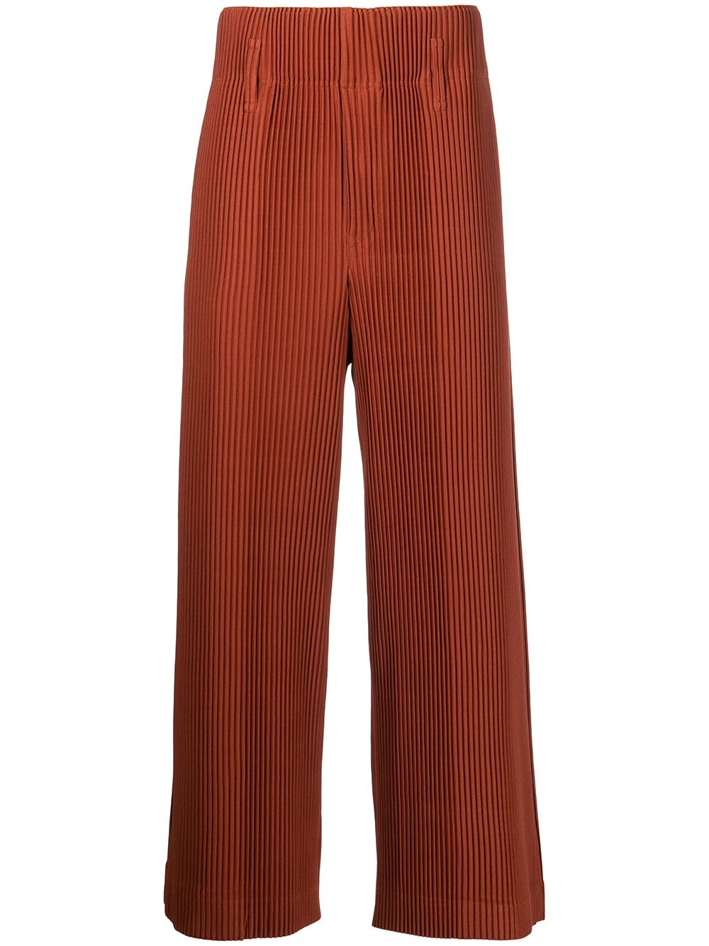 plissé wide leg trousers - 1