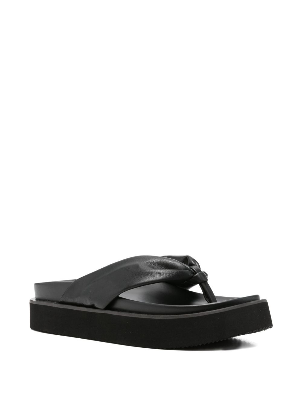 knotted leather sandals - 2