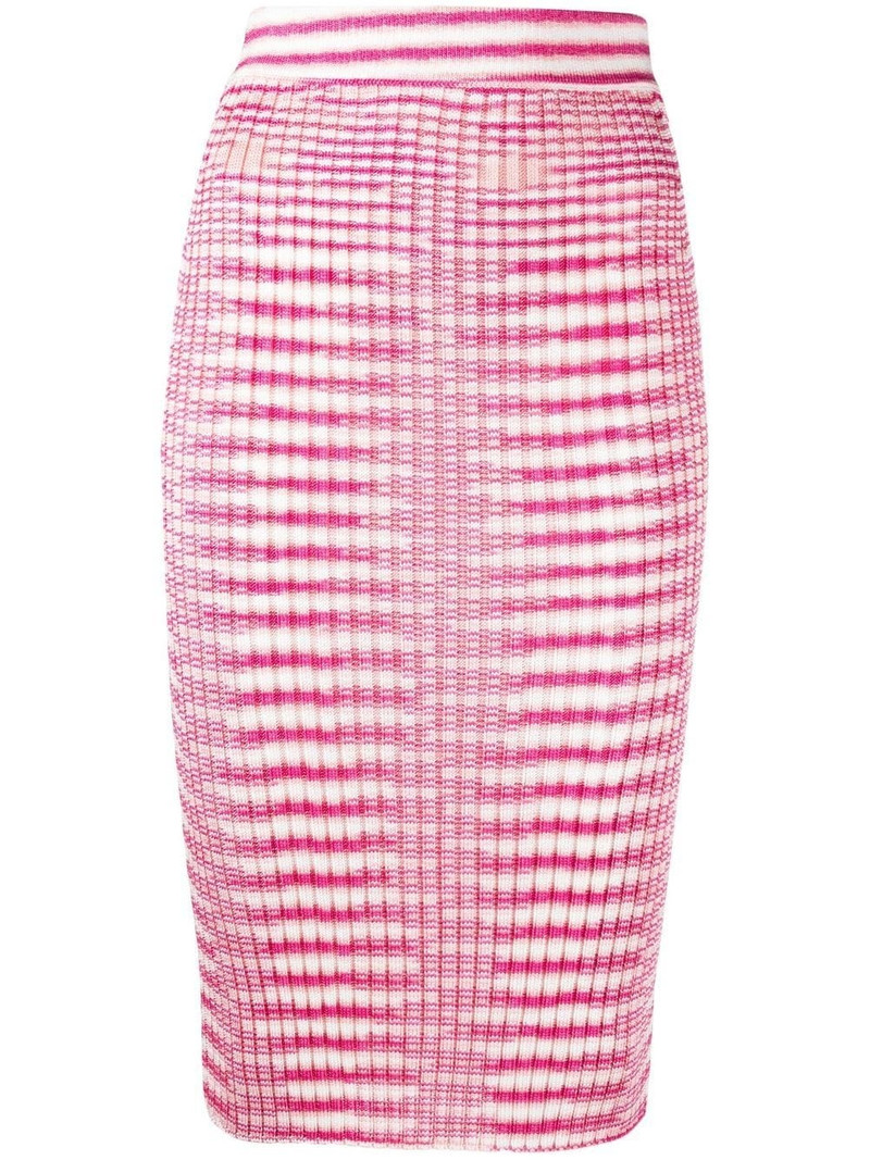 striped rib-knit skirt 1