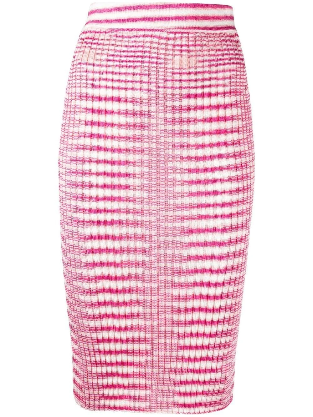striped rib-knit skirt - 1