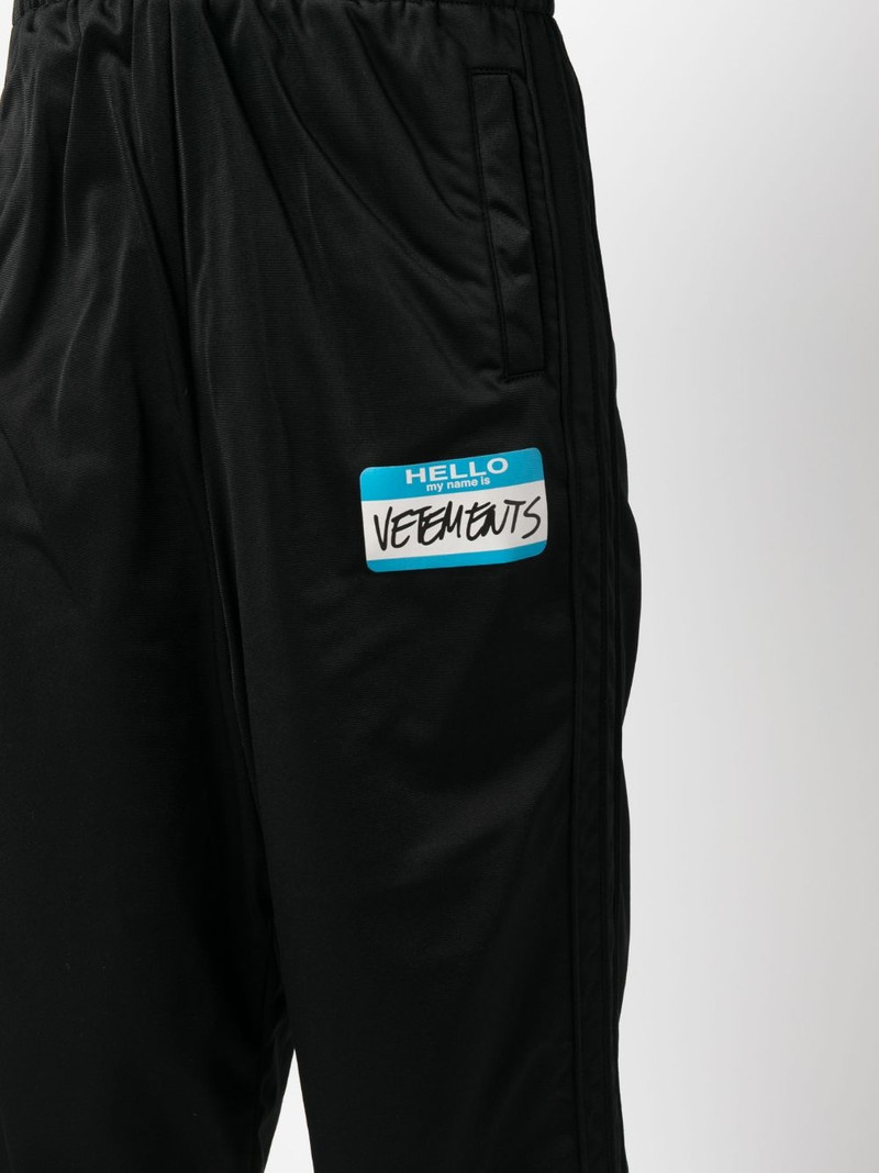 logo-print wide-leg trousers 5