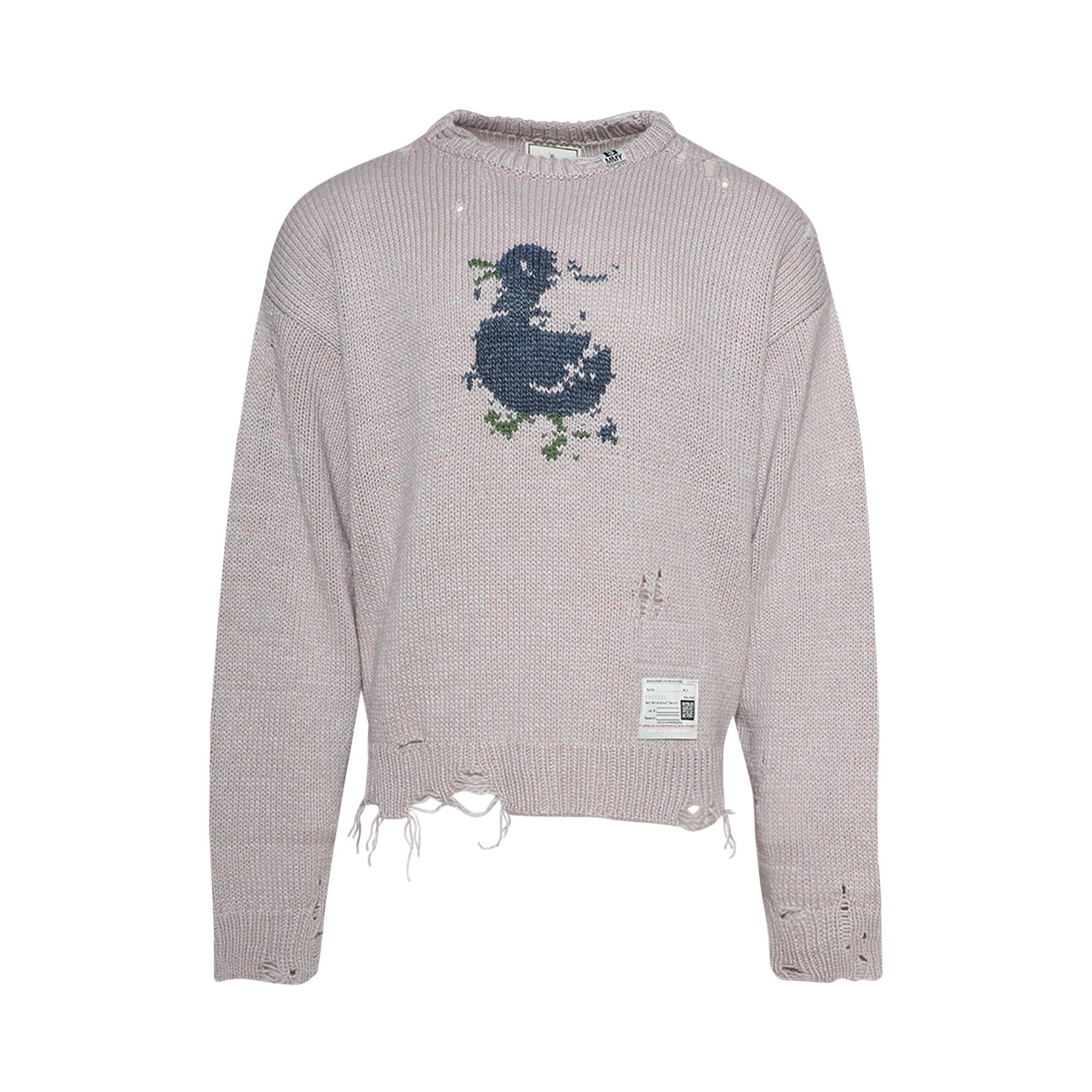 Maison Mihara Yasuhiro Duck Knit Pullover 'Pink' - 1