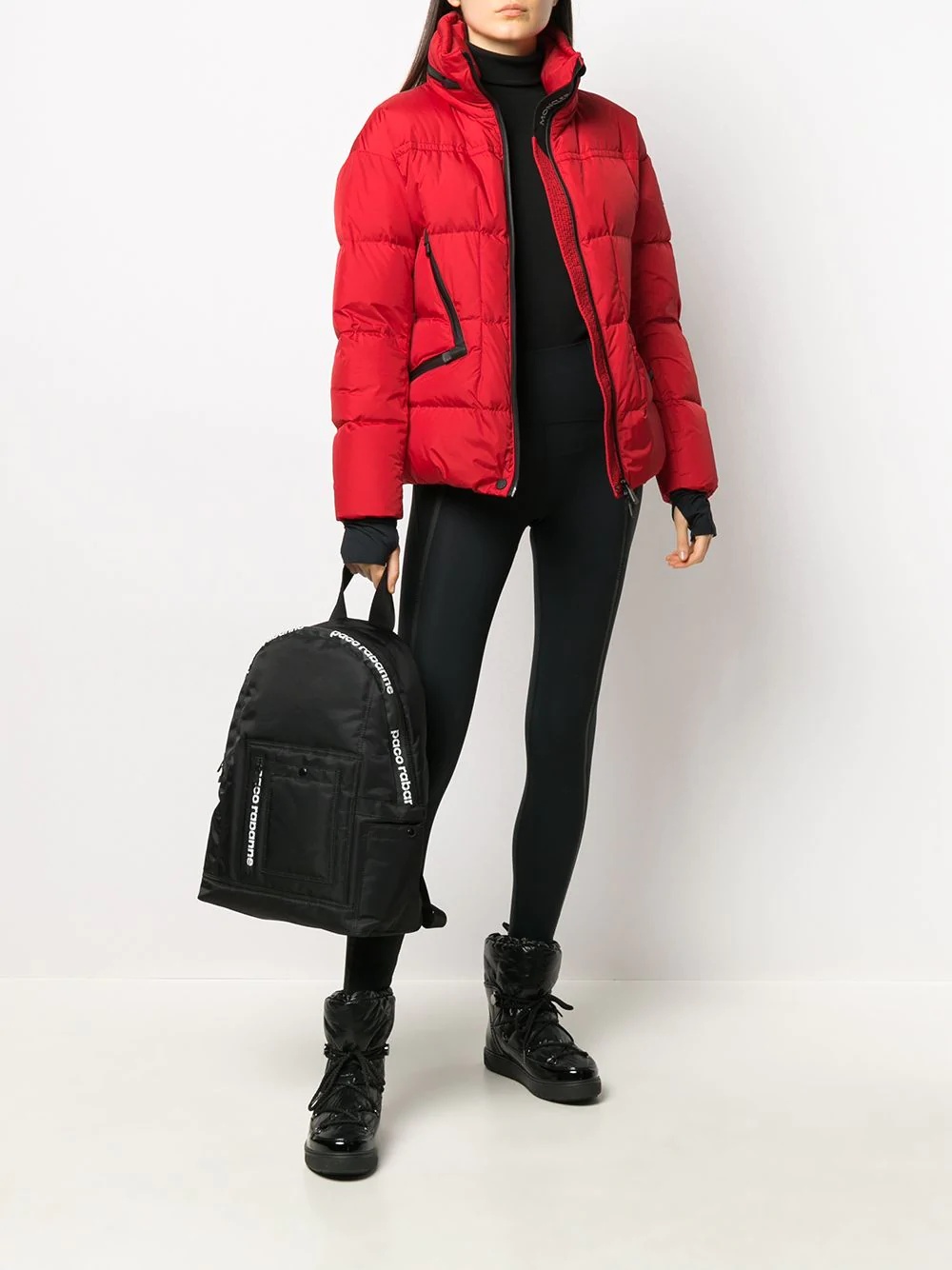 zipped puffer jacket  - 2