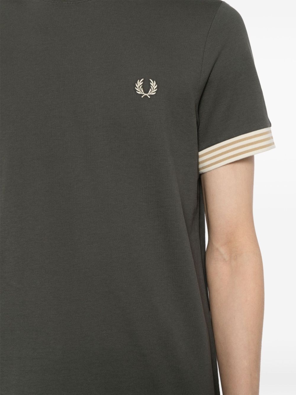 logo-embroidered cotton T-shirt - 5