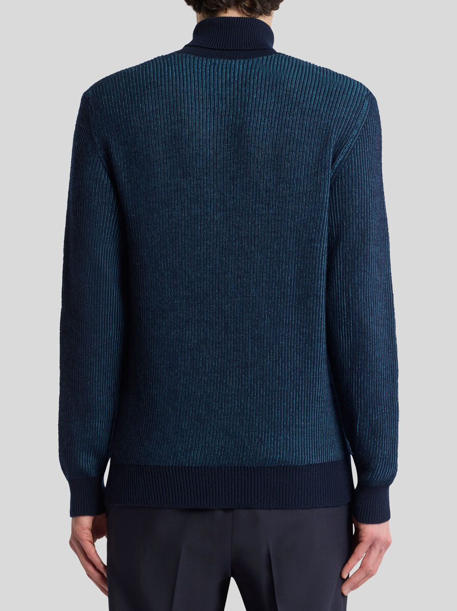 RIBBED WOOL TURTLENECK SWEATER - 5