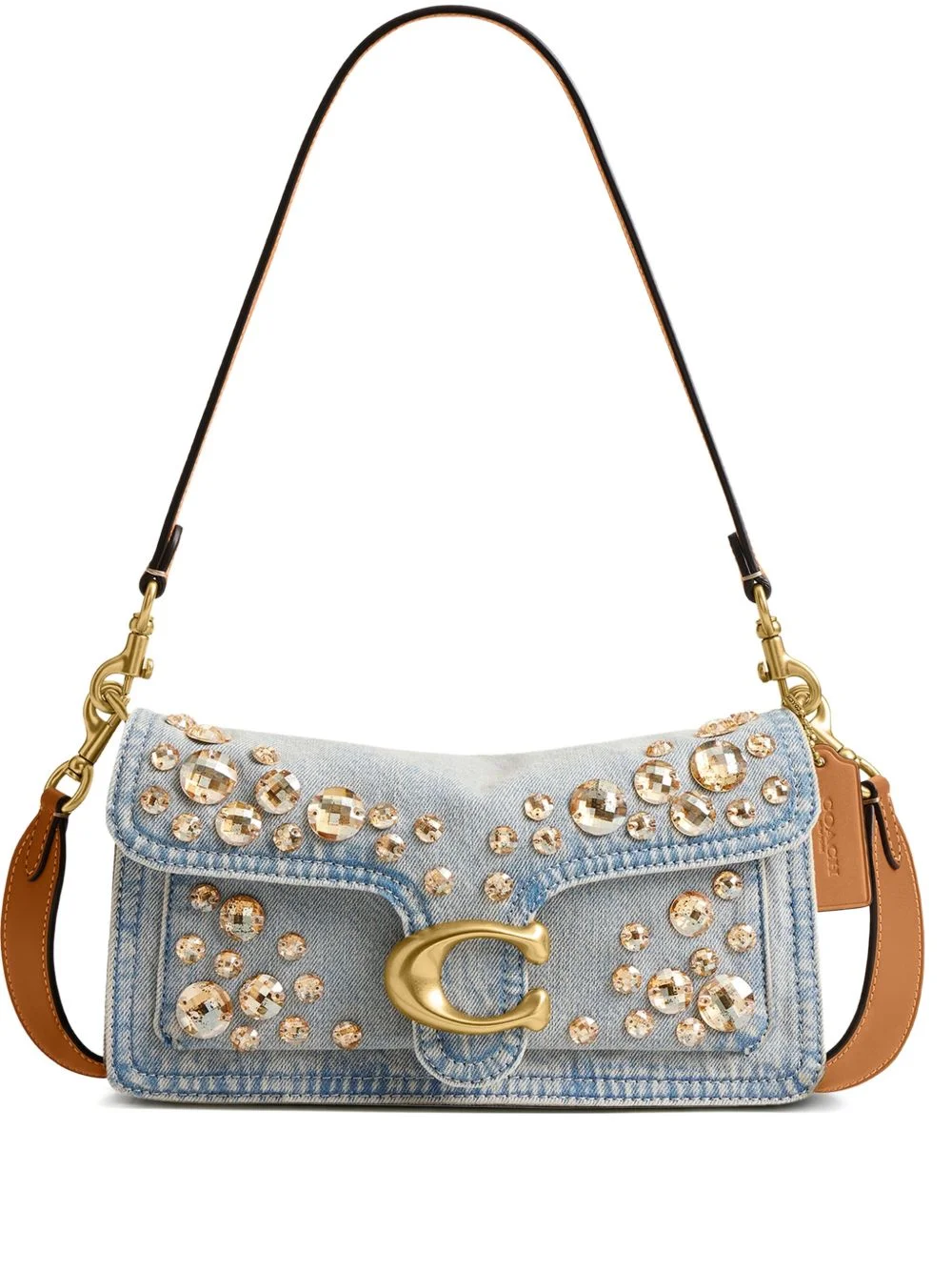 Tabby embellished shoulder bag - 1