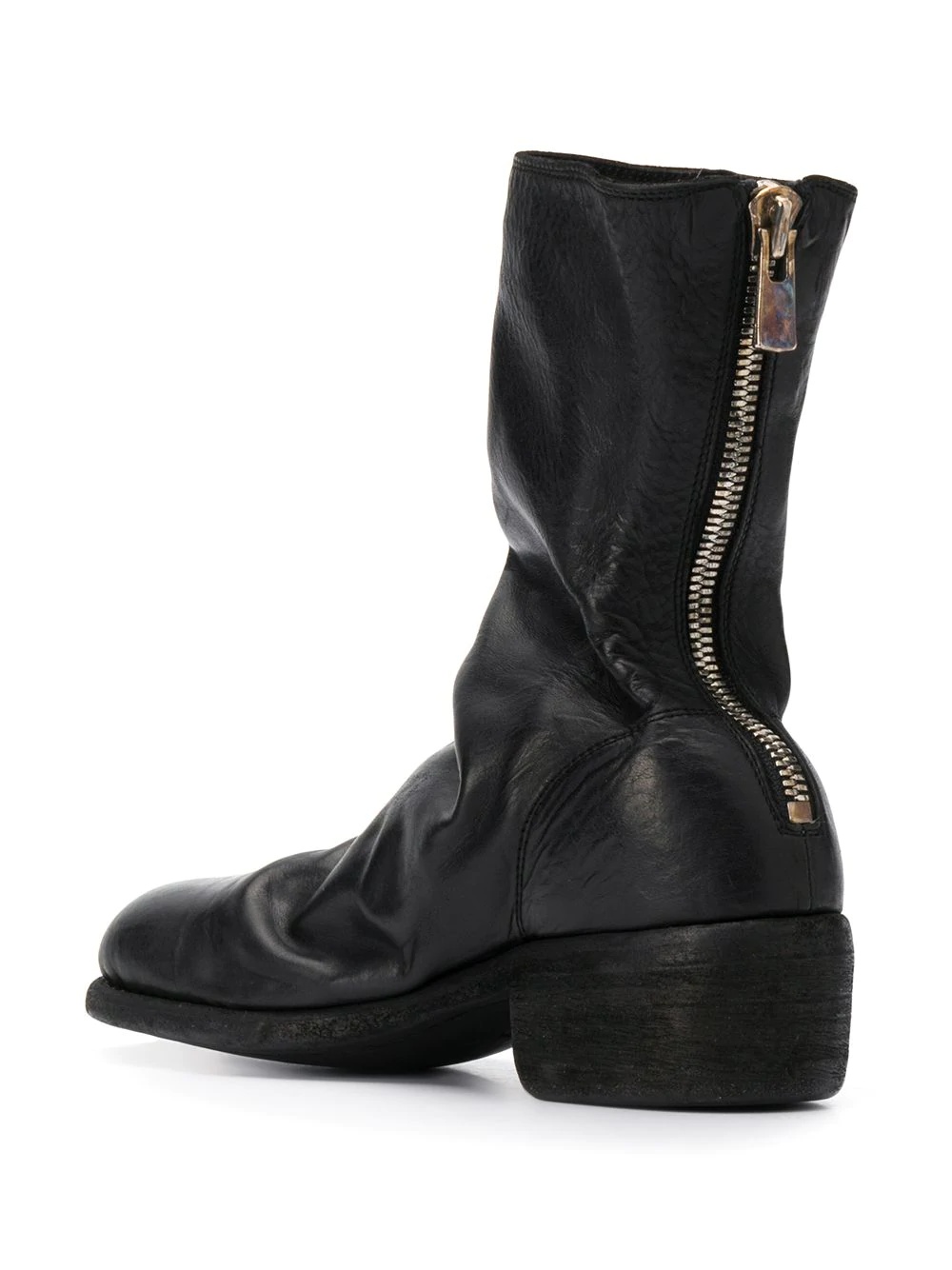 cracked-effect mid-calf boots - 3