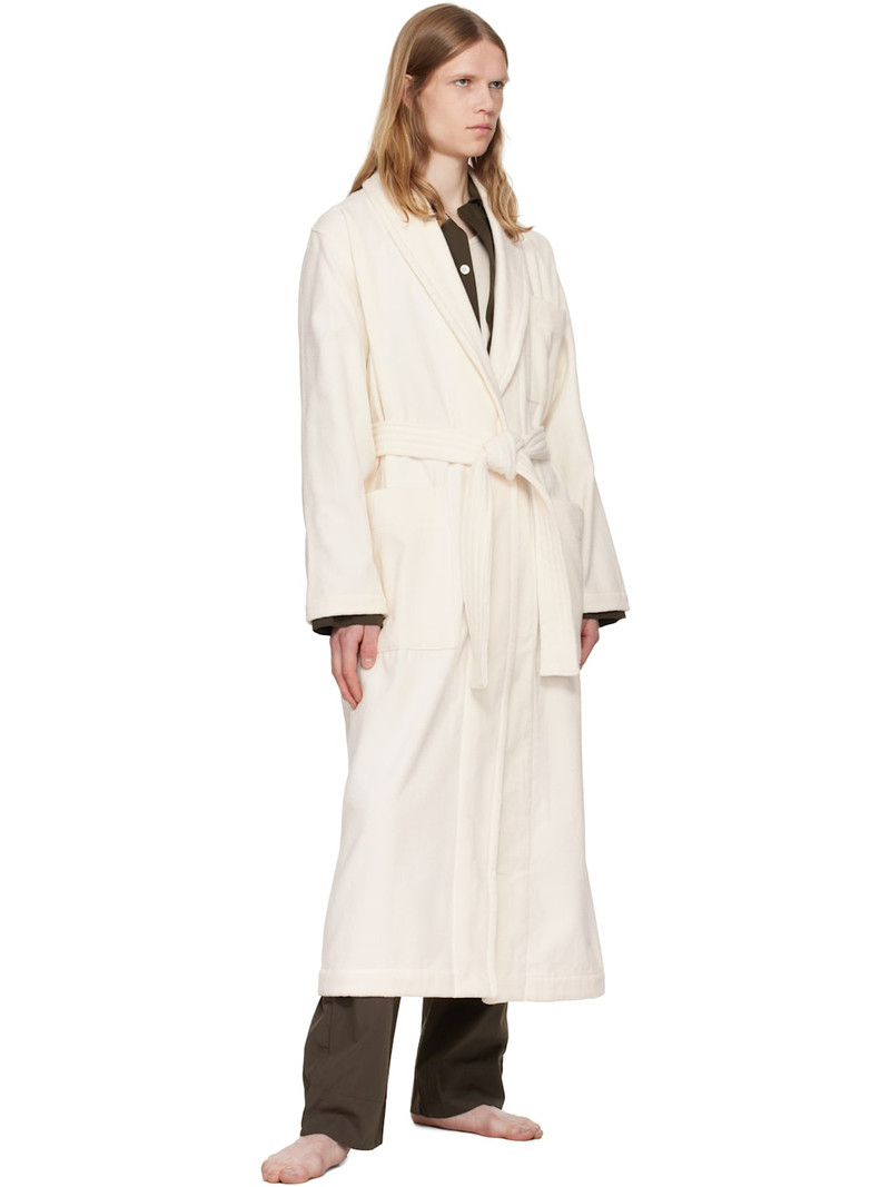 TEKLA Off-White Terry Classic Bathrobe outlook