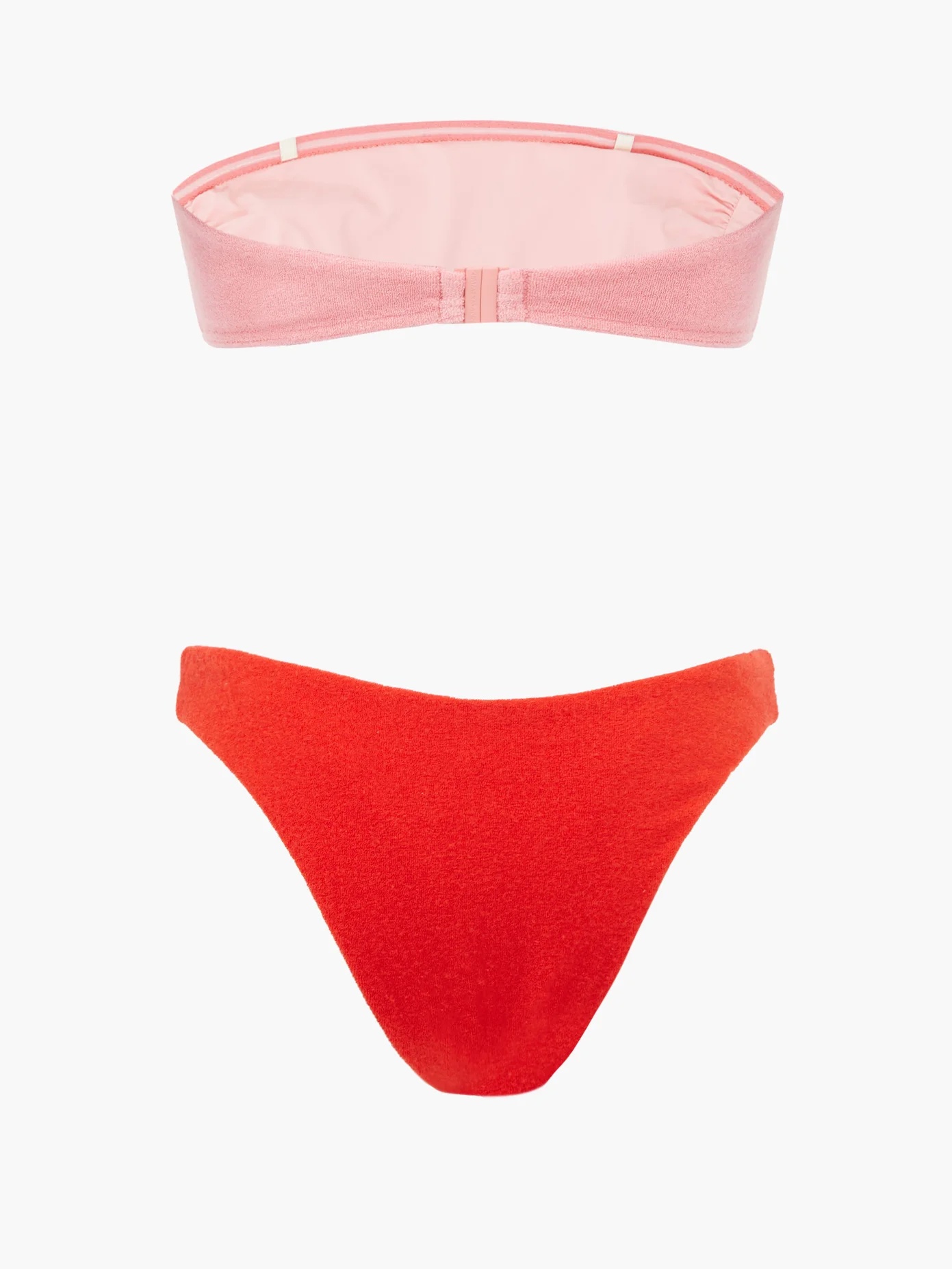 Poppy two-tone terry bandeau bikini - 4