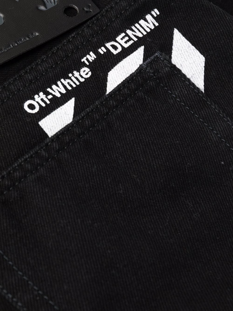 diagonals print straight-leg jeans 6
