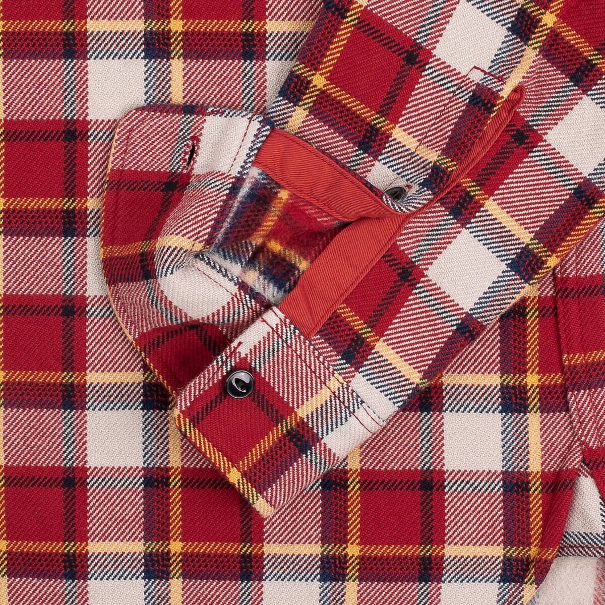 Ultra Heavy Flannel Classic Check Work Shirt - Red - 11