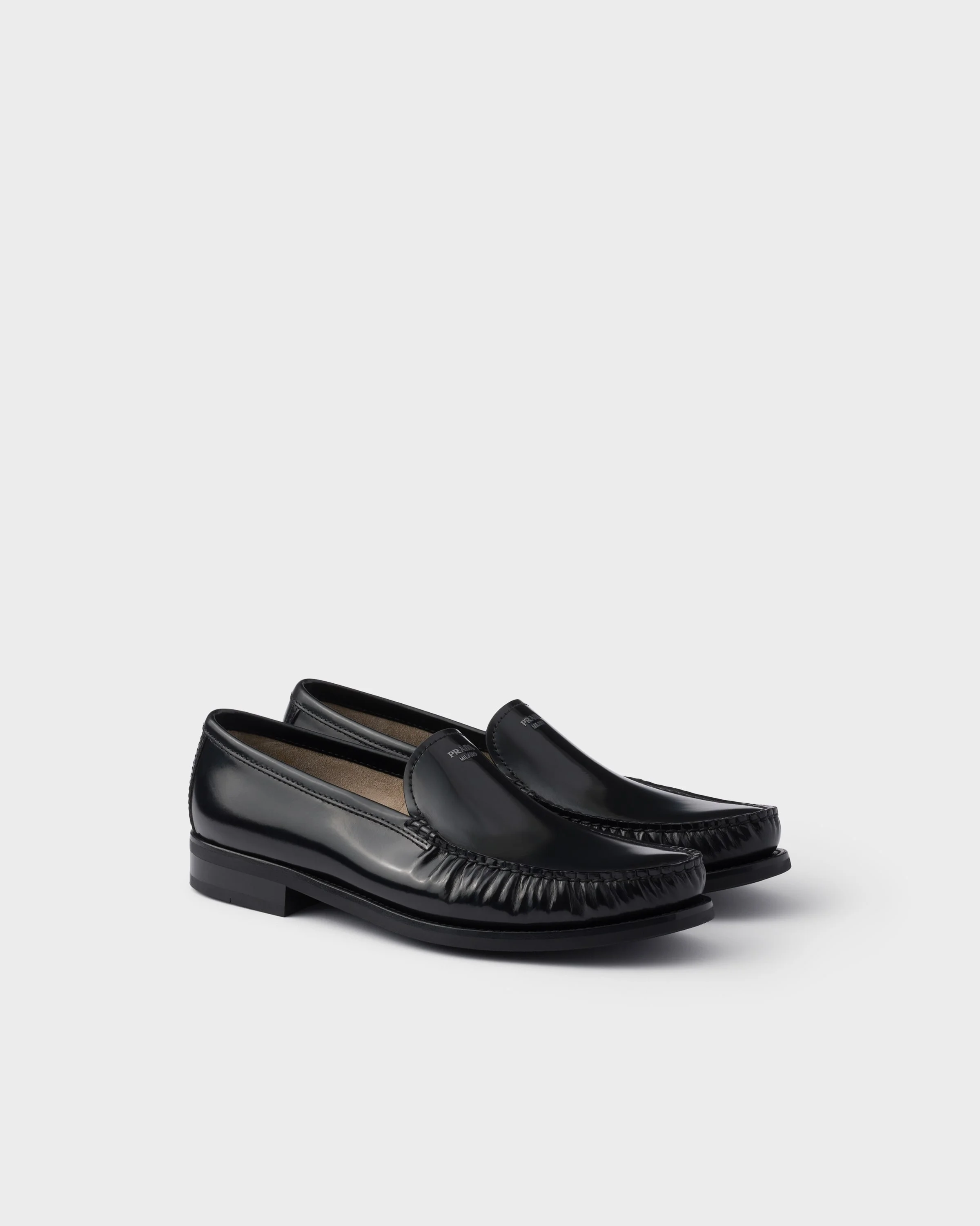 Brushed leather loafers - 1