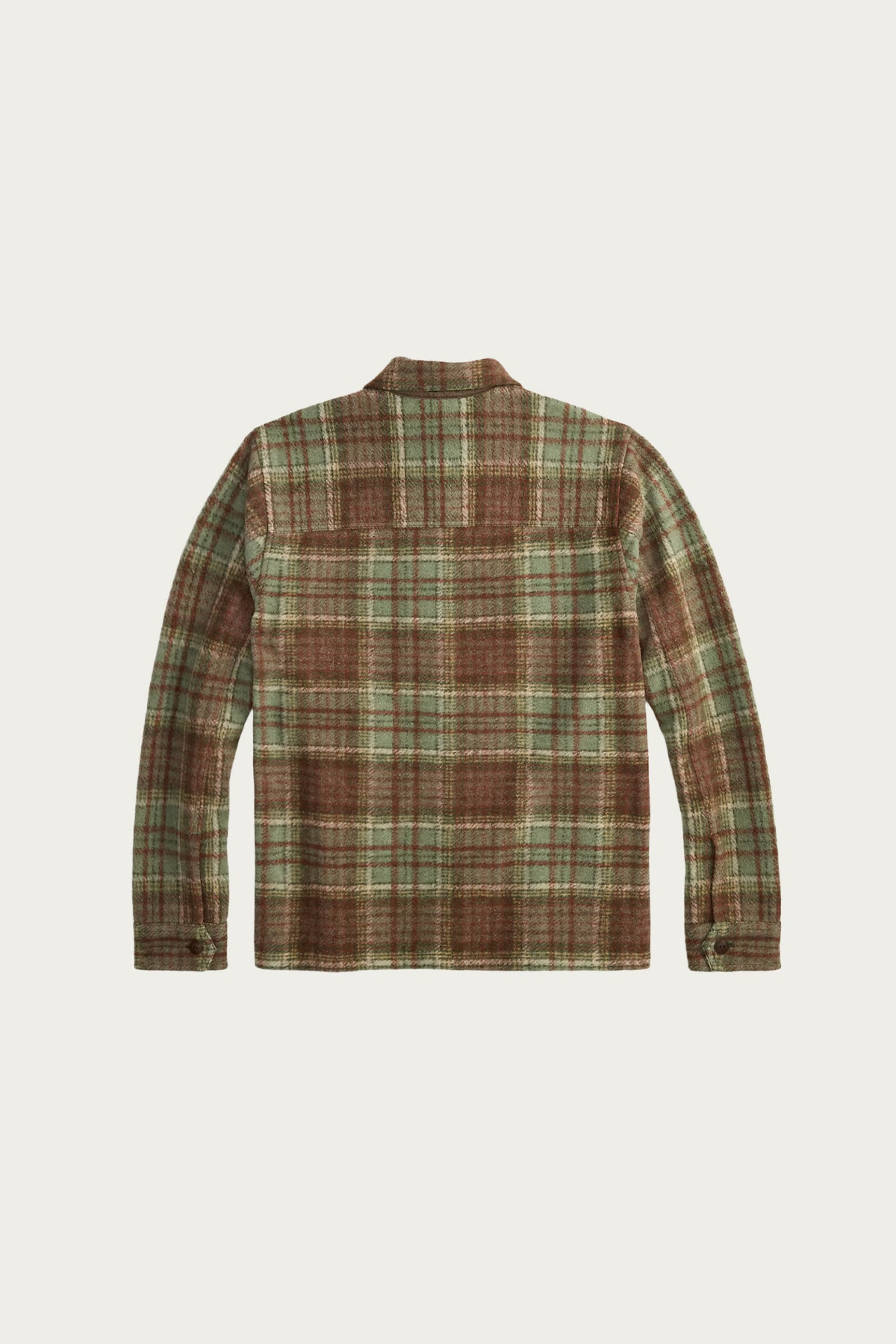 Plaid Wool-Blend Workshirt - Green/Multi - 2