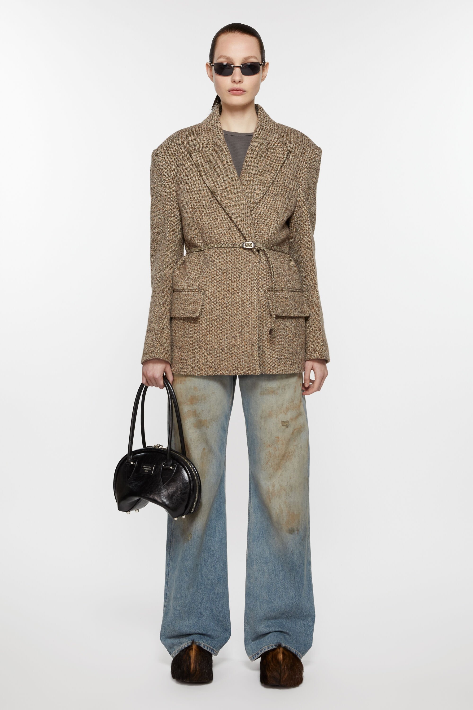 Single-breasted jacket - Brown/beige - 2