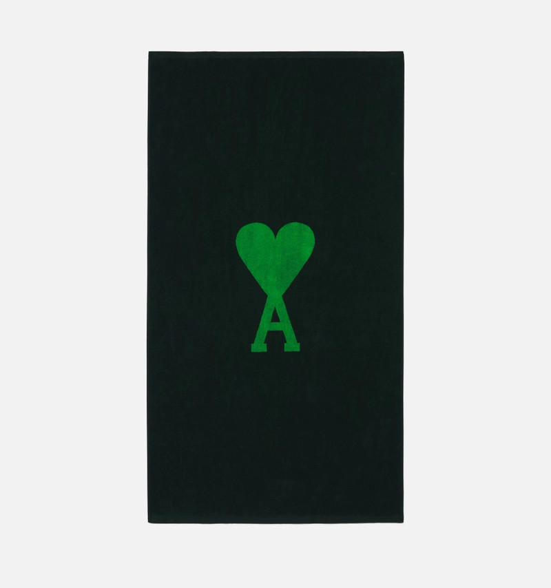 AMI Paris Ami De Coeur Bicolor Beach Towel outlook