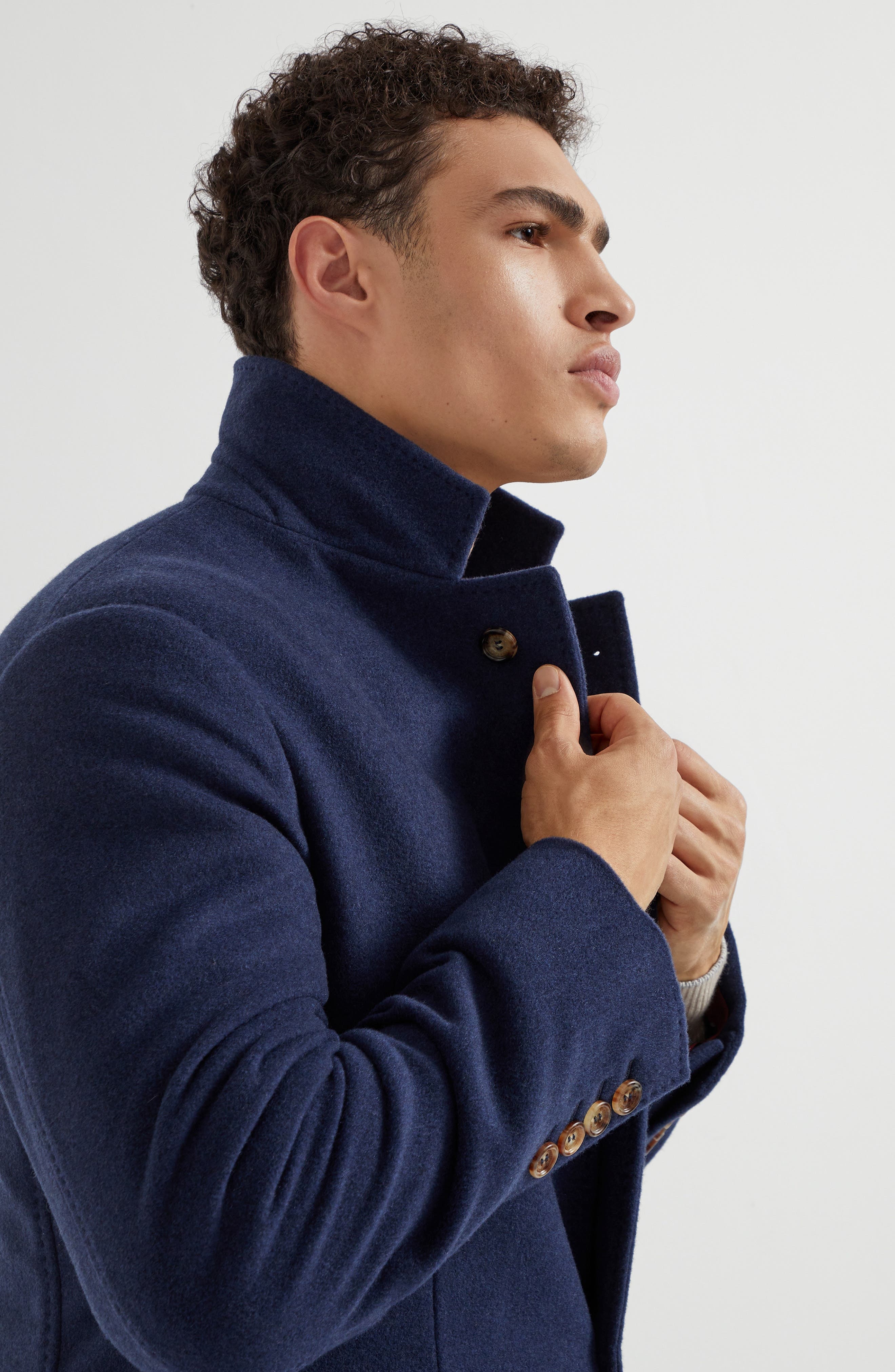 Brunello Cucinelli Water-resistant coat in Avio Blue at Nordstrom - 4