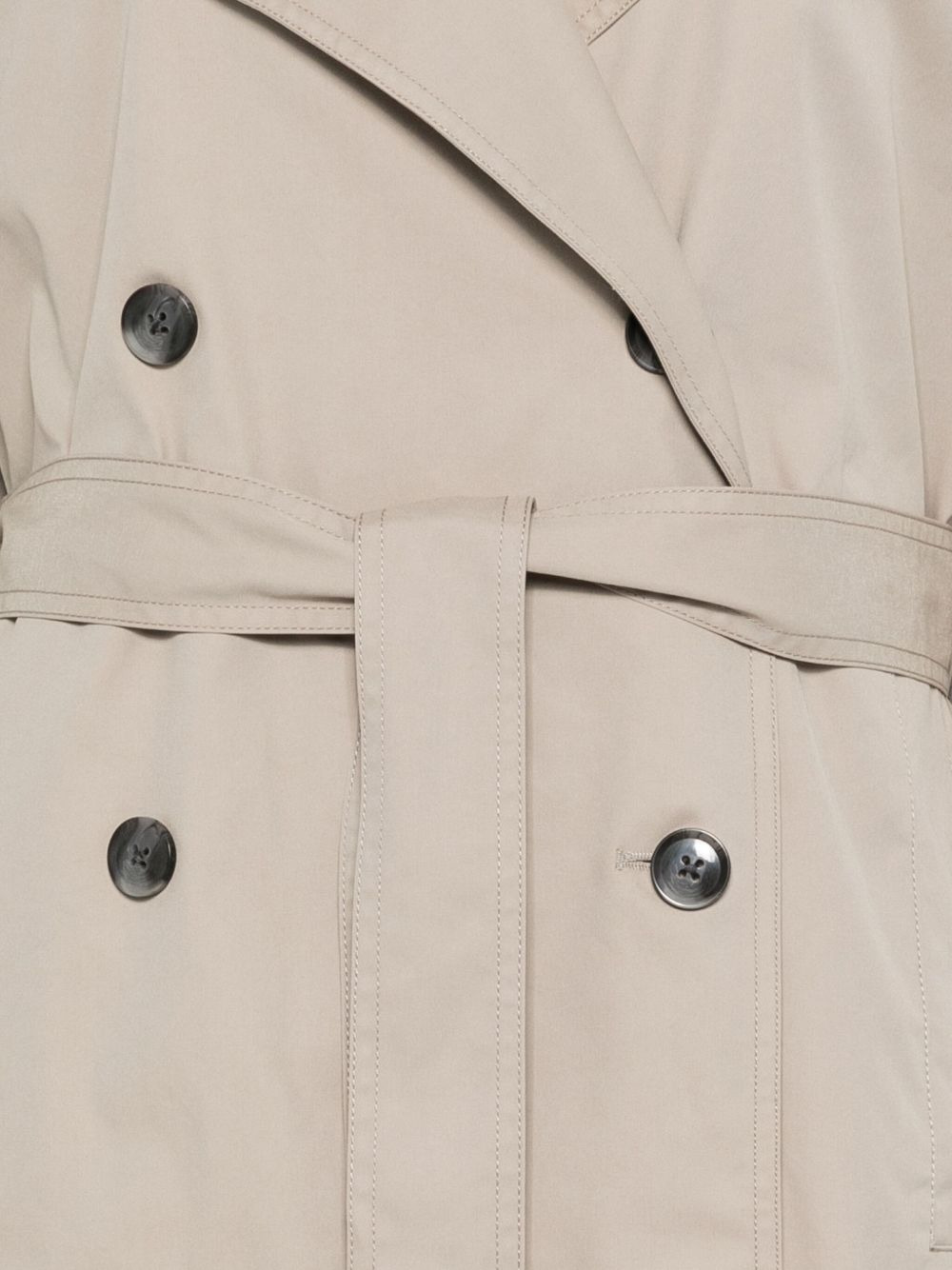 belted double-breasted coat - 3