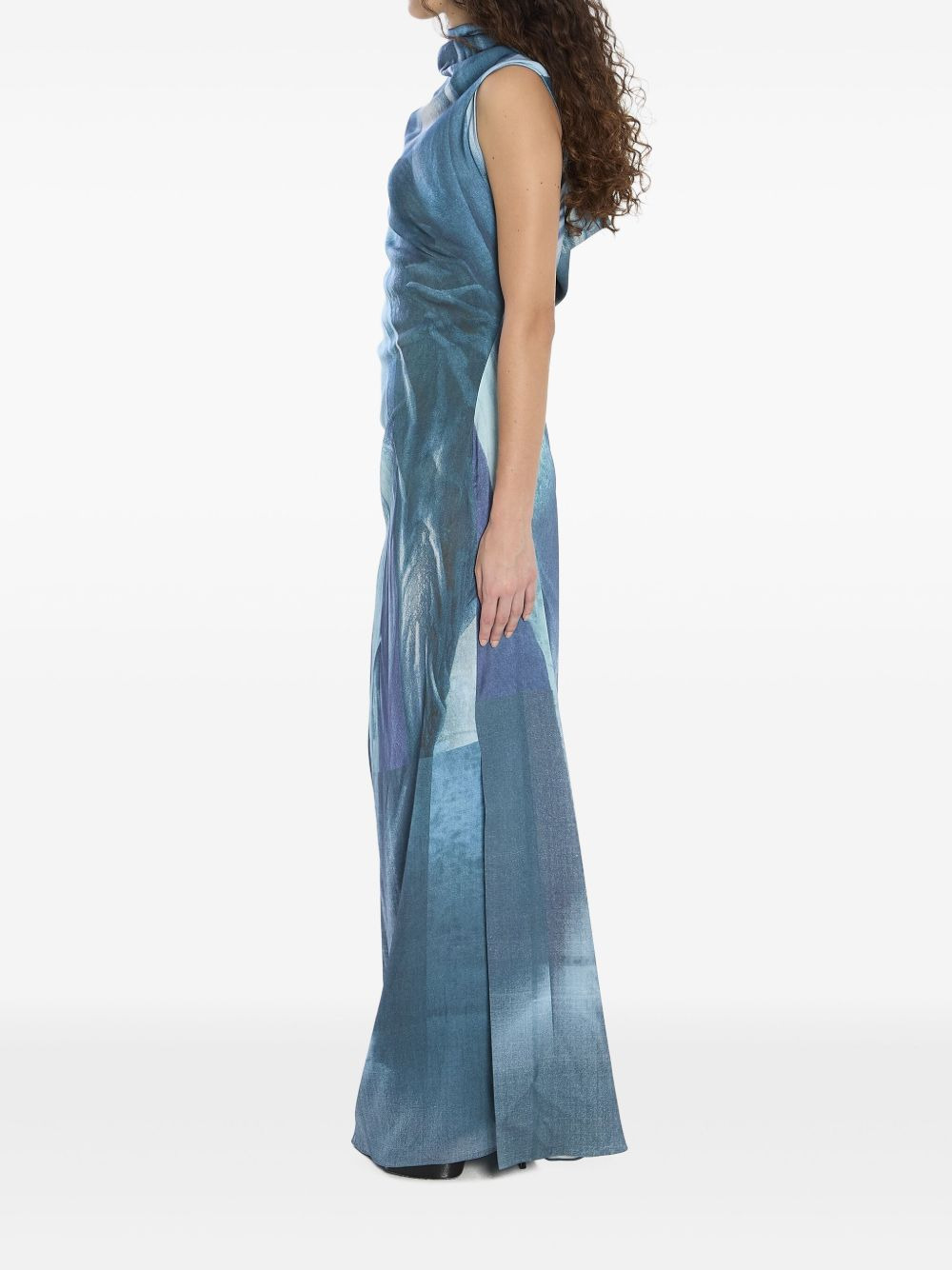 geometric-print maxi dress - 4
