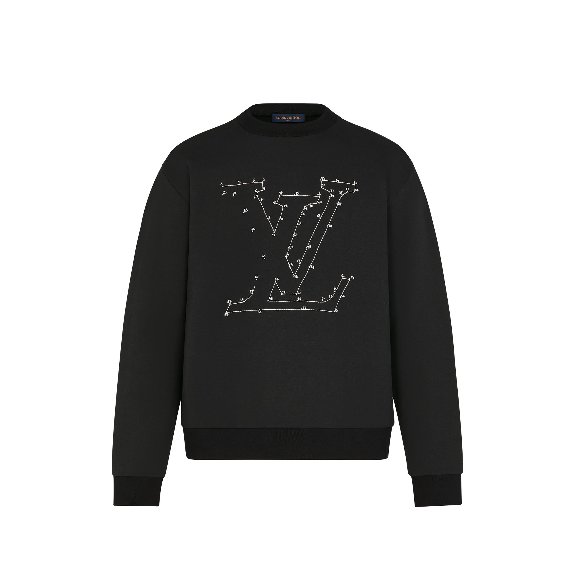 LV Stitch Print Embroidered Sweatshirt - 1