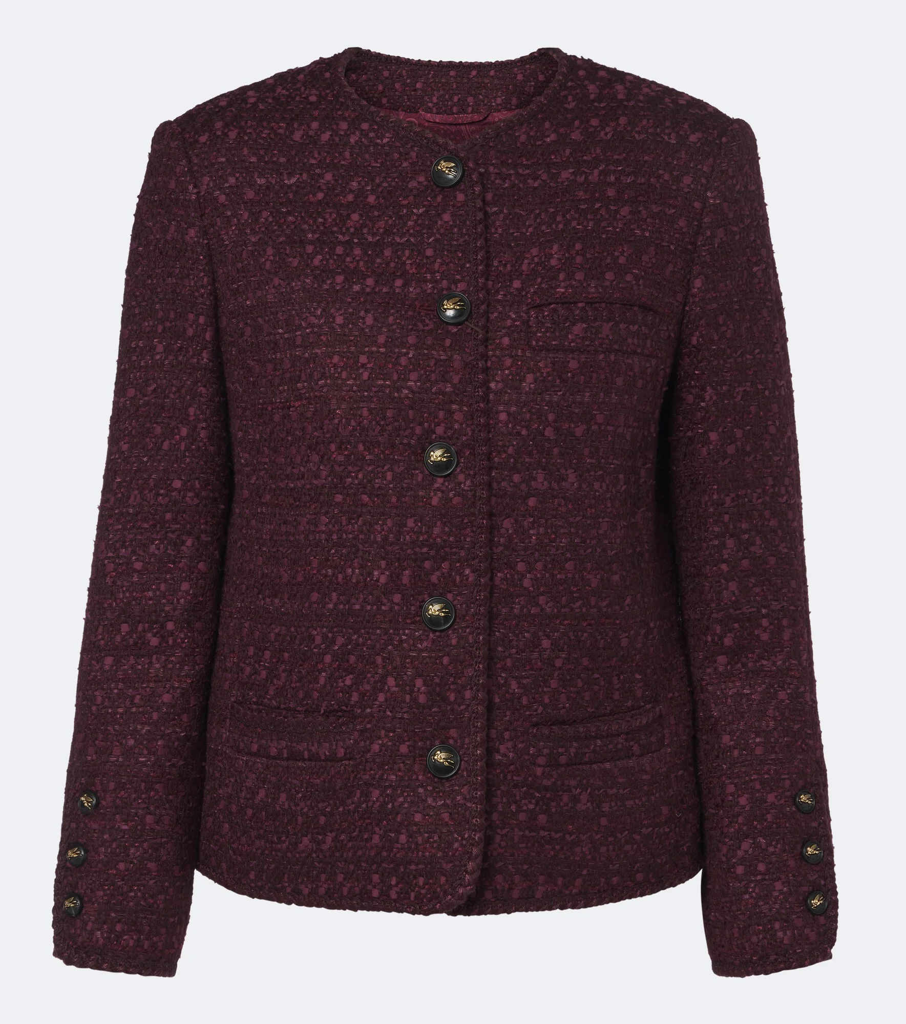 Wool-blend tweed jacket - 1