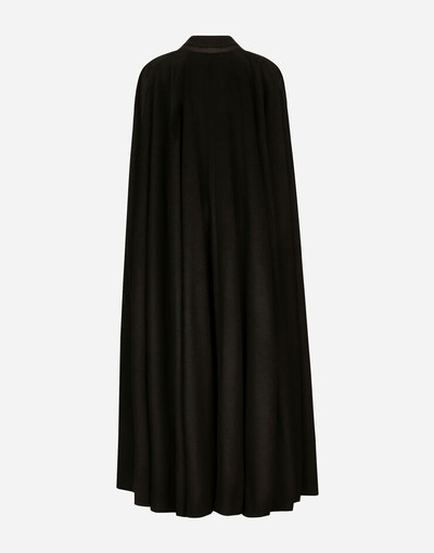 Dolce & Gabbana Single-breasted wool and cashmere cape outlook