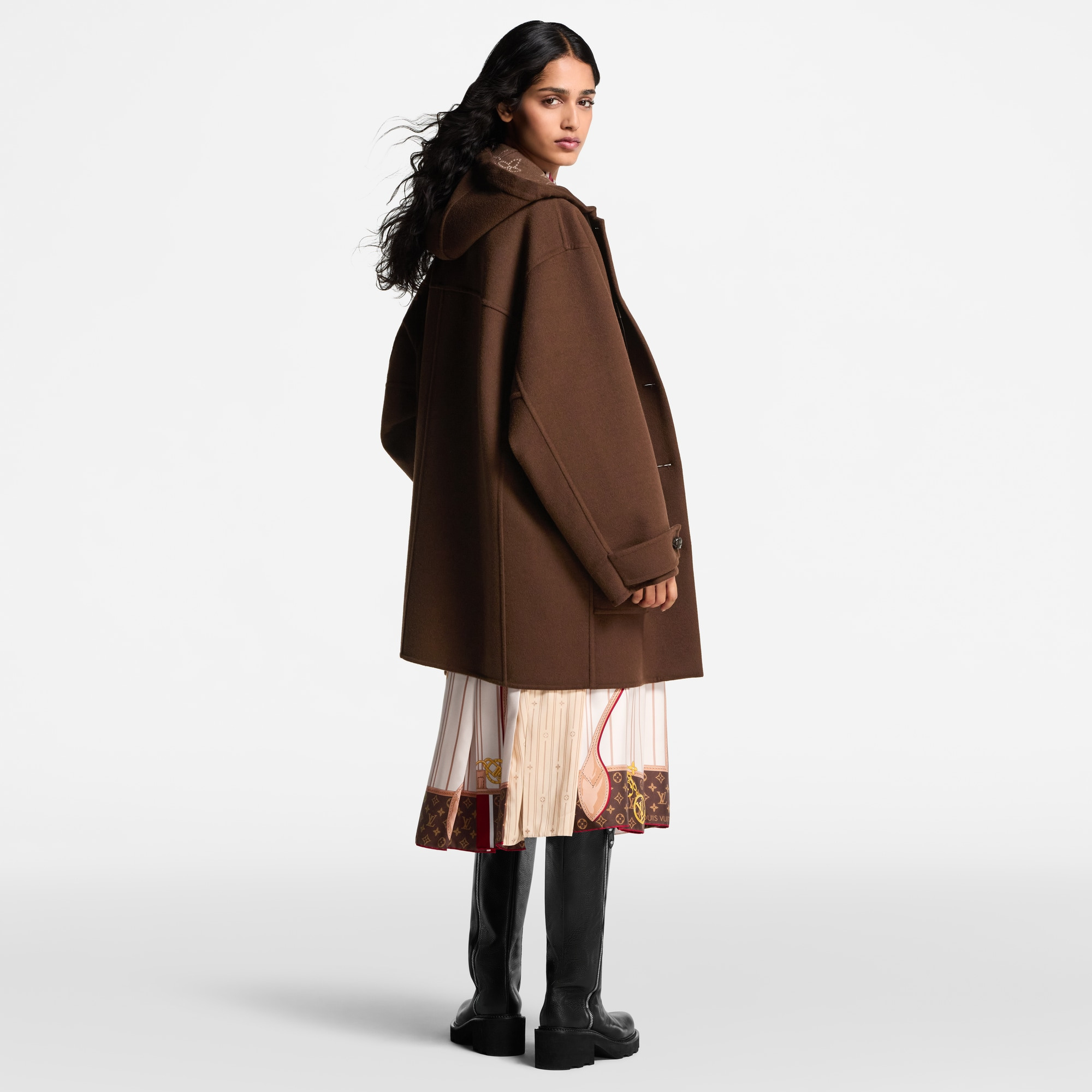 Hooded Button-Up Coat - 5